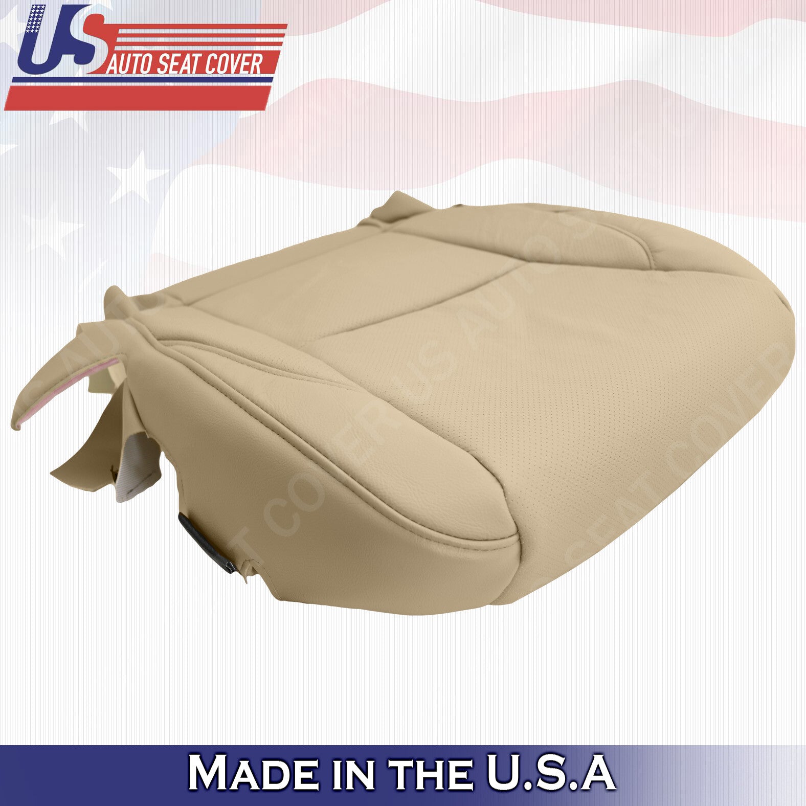 Driver & Passenger Bottom Perf Leather Seat Cover TAN For 2007 to 2009 Lexus ES