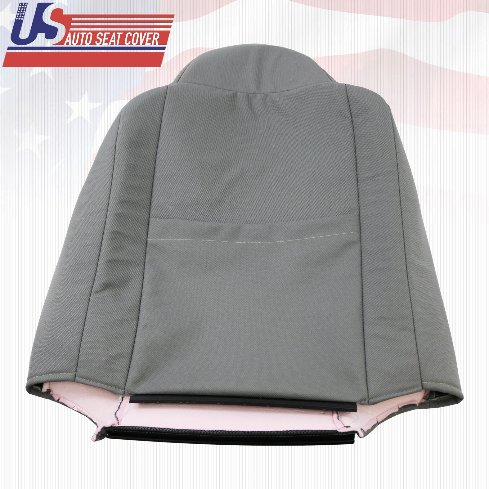 Fits 2003-2005 Ford F250 F350 Passenger Upper Cloth Seat Cover Med Flint Gray
