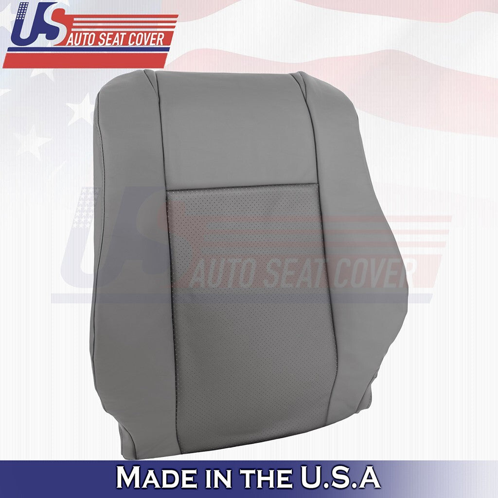 2005 to 2008 For Toyota Tacoma Passenger & Driver Top Leather Seat Covers Gray