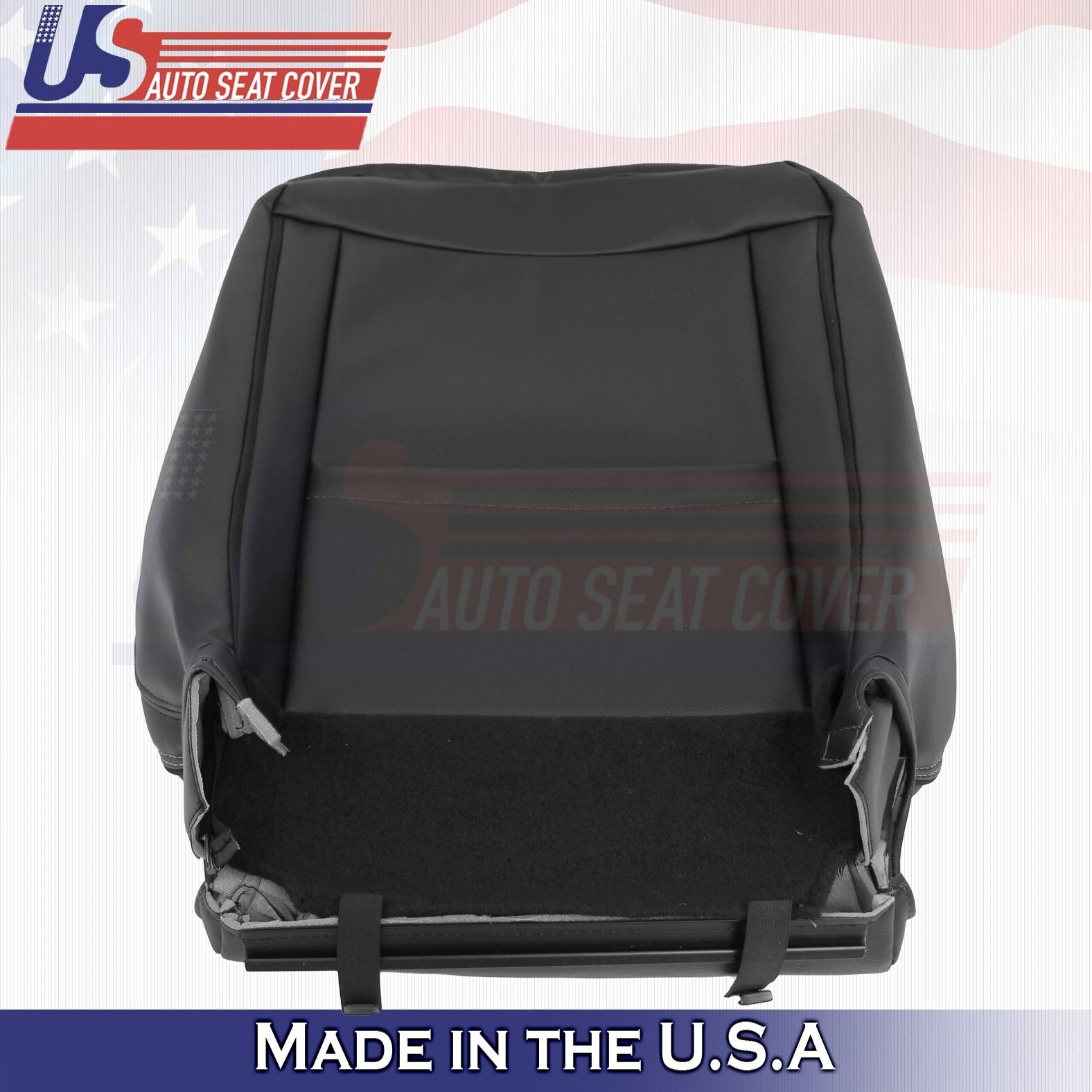2014 to 2019 For GMC Sierra Denali Driver Bottom & Top Leather Seat Cover Black