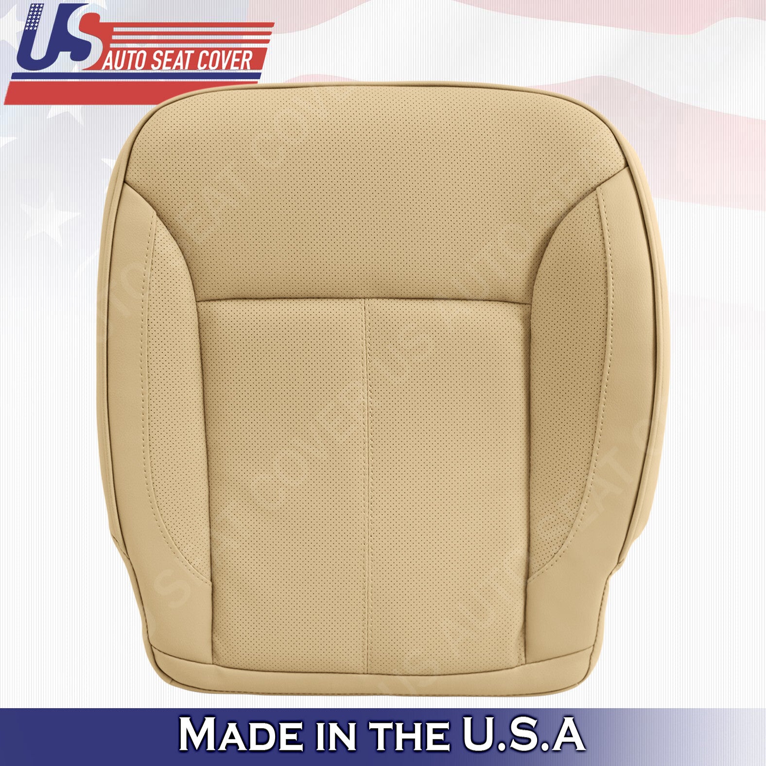 Perf. Leather Cover Tan 2007-2012 For Mercedes Benz GL450 Base Passenger Bottom