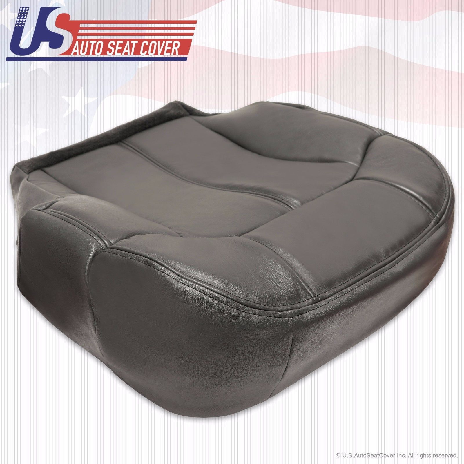 1999 2000 2001 2002 Silverado GMC Sierra Replacement leather seat cover Graphite