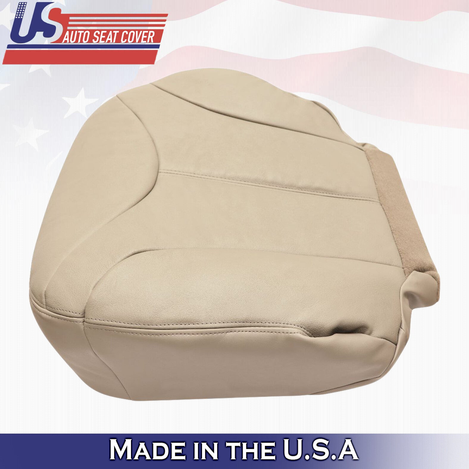 2001 2002 For GMC Yukon XL SLT SLE Driver & Passenger Bottom Leather Covers Tan
