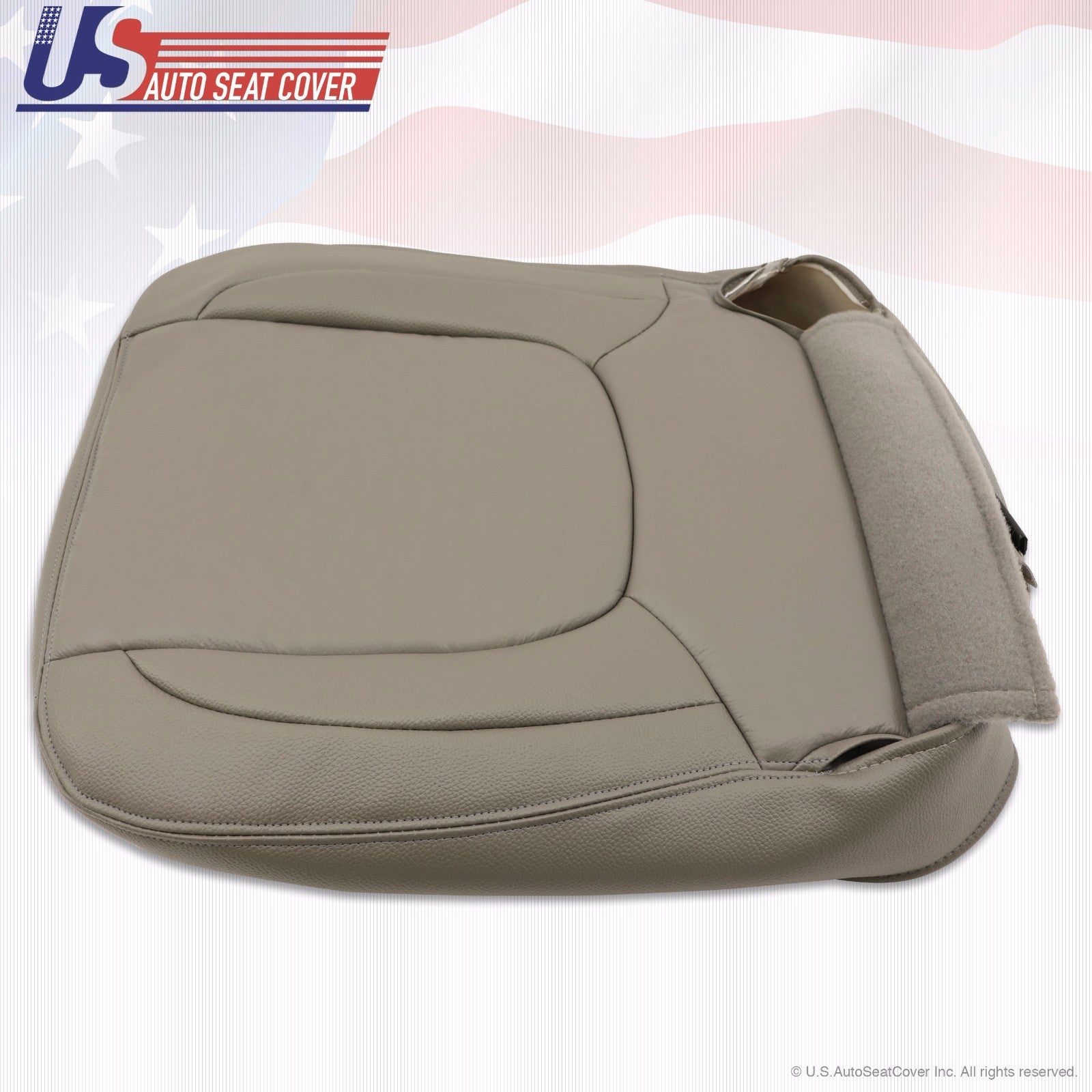 Fits Dodge 2004 2005 Ram 2500 Laramie Passenger Bottom Leather Seat Cover Taupe