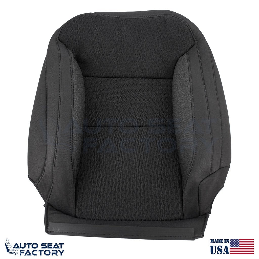 Replacement 2019 - 2023 Chevy Silverado PASSENGER Top Black Cloth Seat Cover