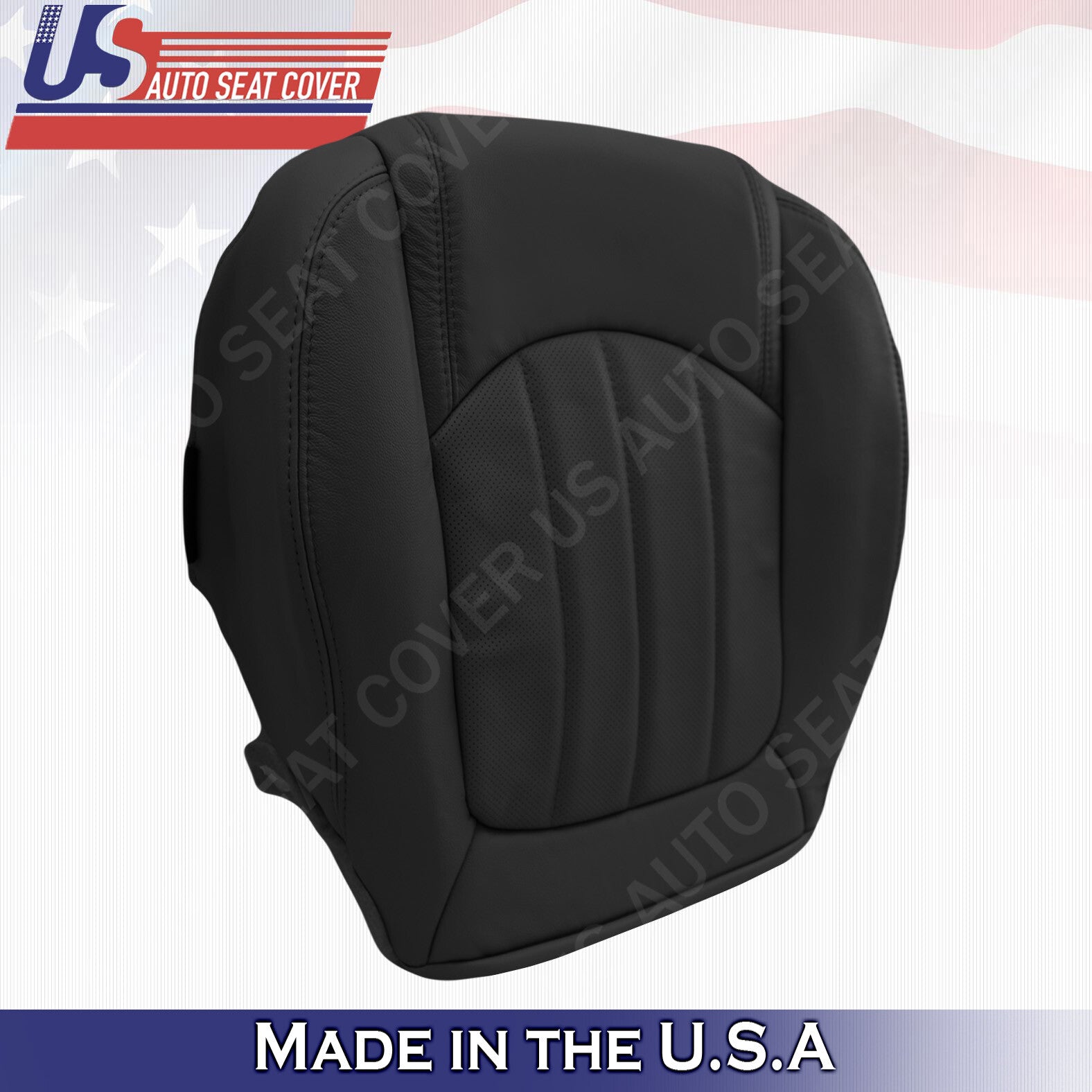 2011 2012 Buick Enclave  Passenger Bottom Perforated Leather Seat Cover BLACK