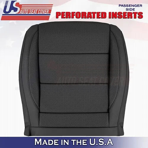 2006 -2010 Fits Volkswagen Jetta Passenger Bottom Perforated Leather Cover Black