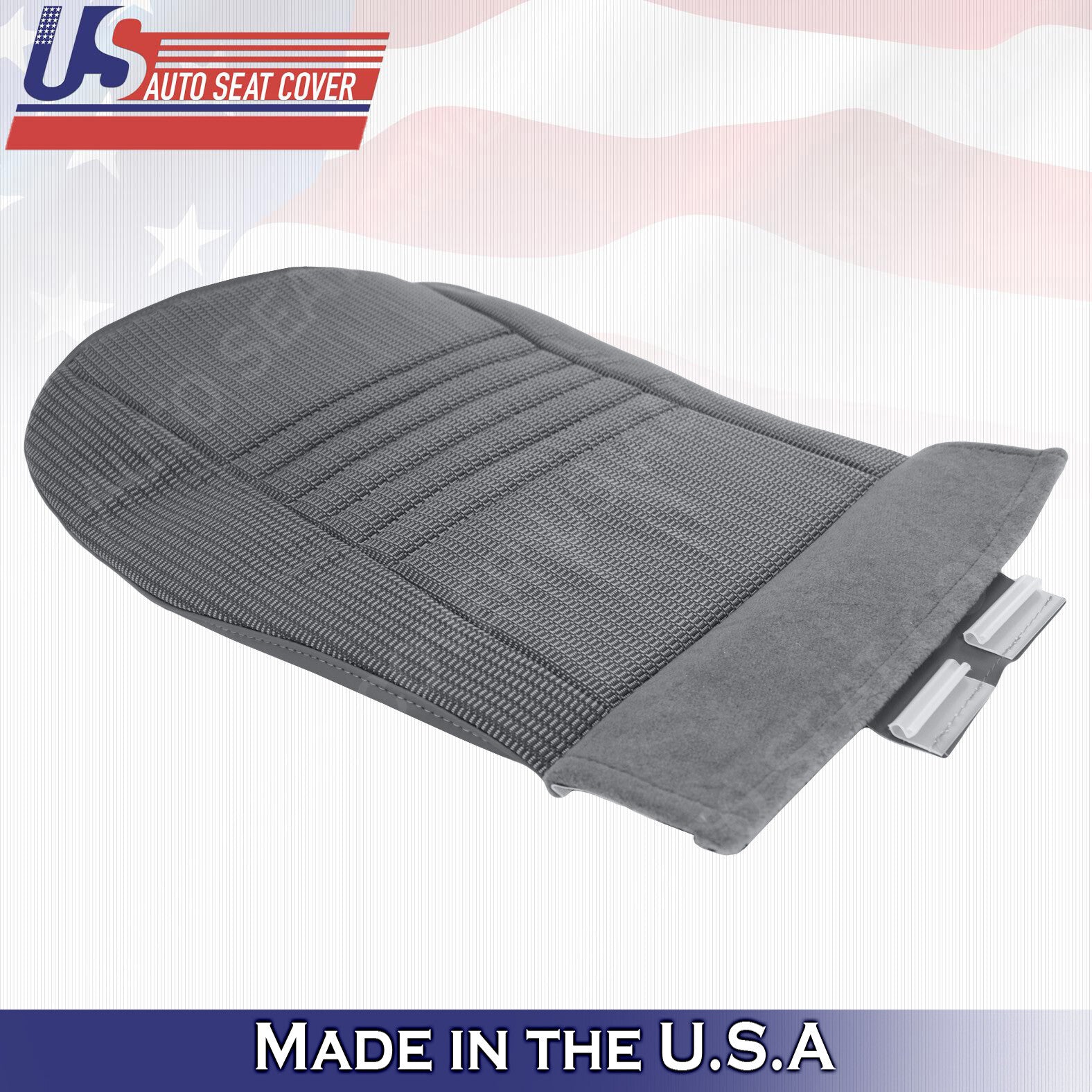 2006 to 2009 For Dodge Ram 1500 Passenger & Driver Bottom Cloth Seat Cover Gray