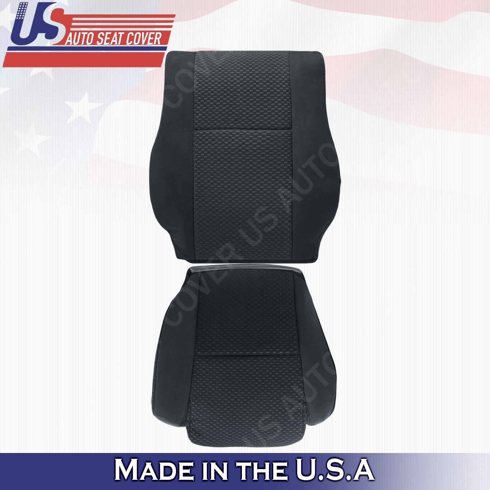 2007 2008 09 10 2012 For Toyota Tundra Passenger Top & Bottom Cloth Cover Black