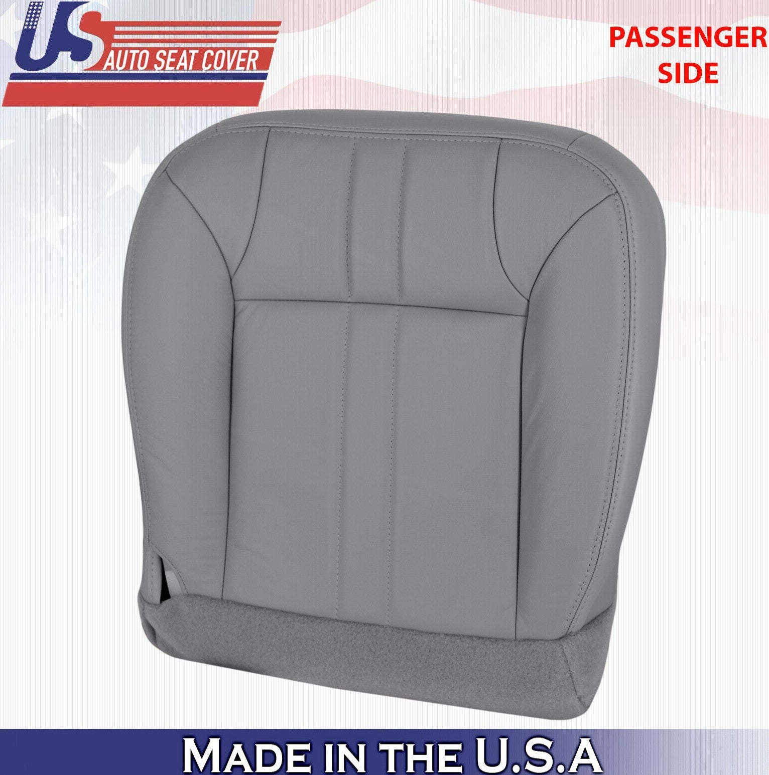 2001 For Ford Excursion Limited XLT Passenger Bottom Leather Seat Cover in Gray