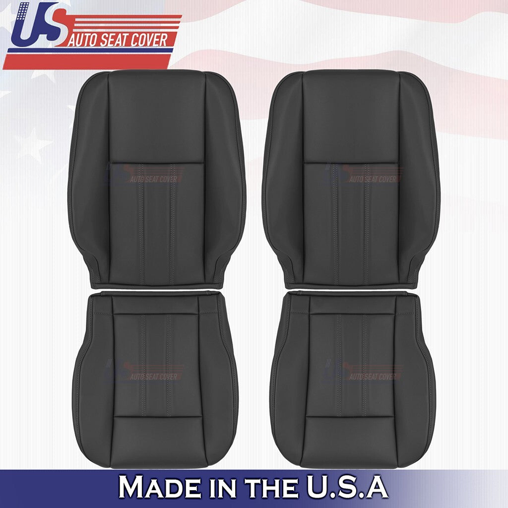 2008 to 2016 For Chrysler Town & Country Front Tops Bottoms Leather Cover Black