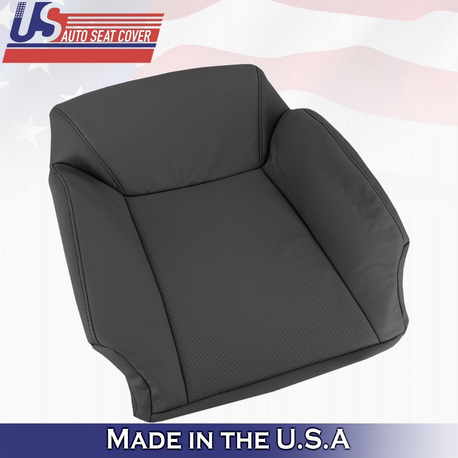 2012 to 2015 For Lexus LX570 Driver & Passenger Tops Leather w/Perf Covers Black