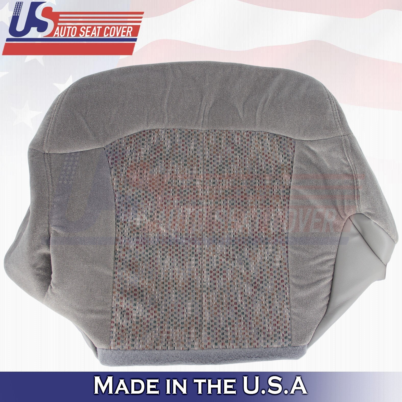 2000 to 2002 For Chevy Tahoe Suburban Driver Top & Bottom Cloth Seat Cover Gray