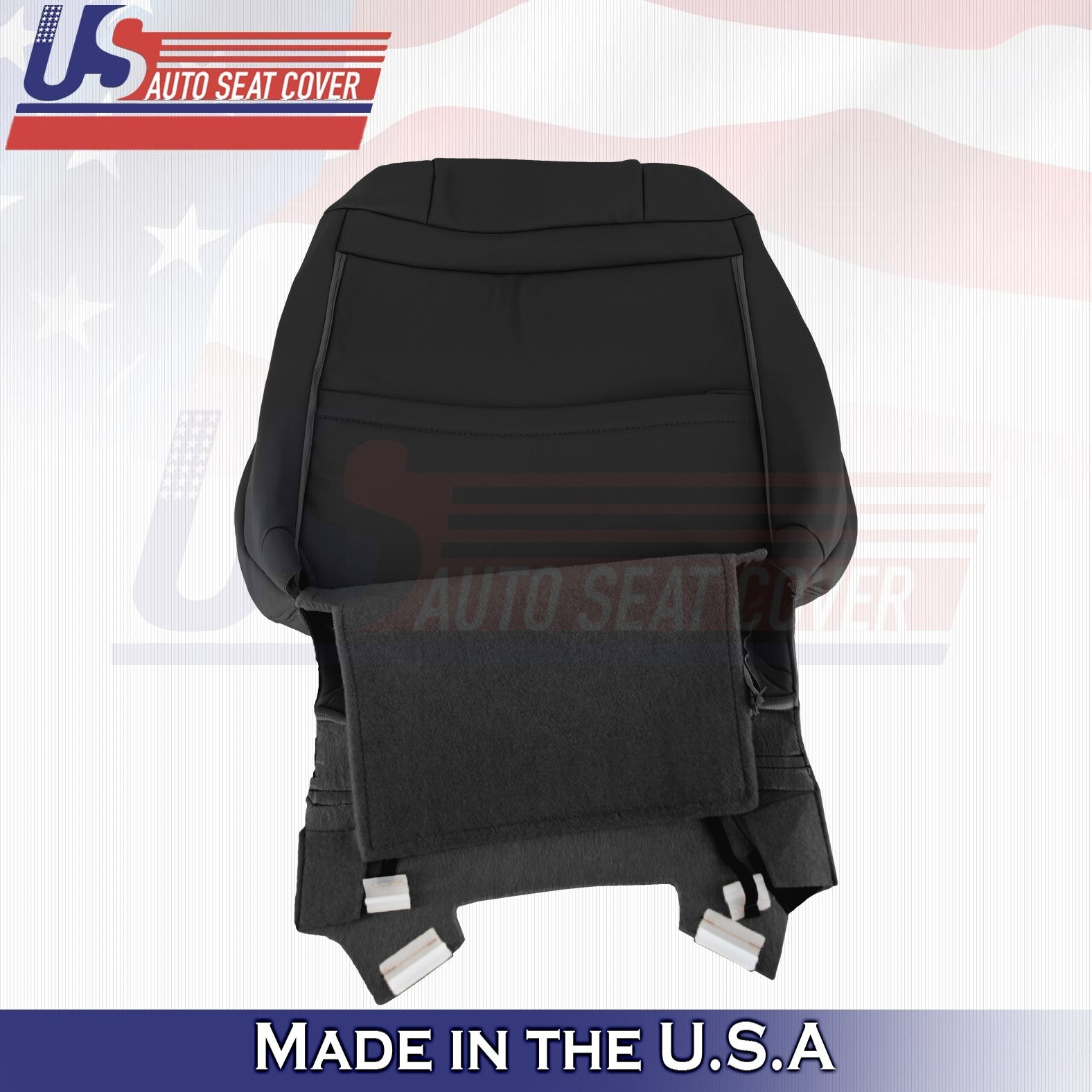 2012 to 2016 For Honda CR-V Front 2x Top & 2x Bottom Leather Seat Covers Black