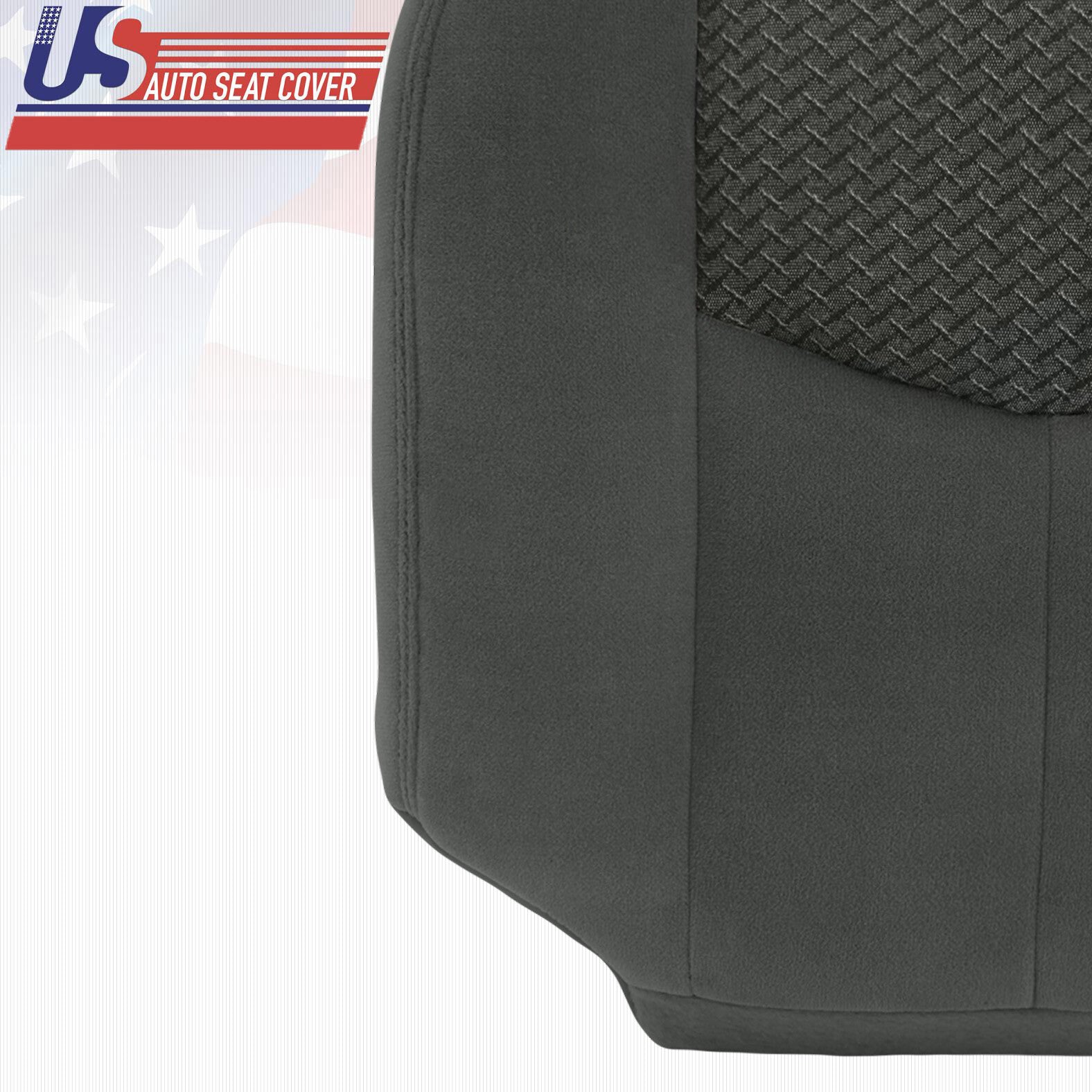 2003 to 2004 Chevy Avalanche 1500 & 2500 Driver Bottom Cloth Seat Cover Drk Gray