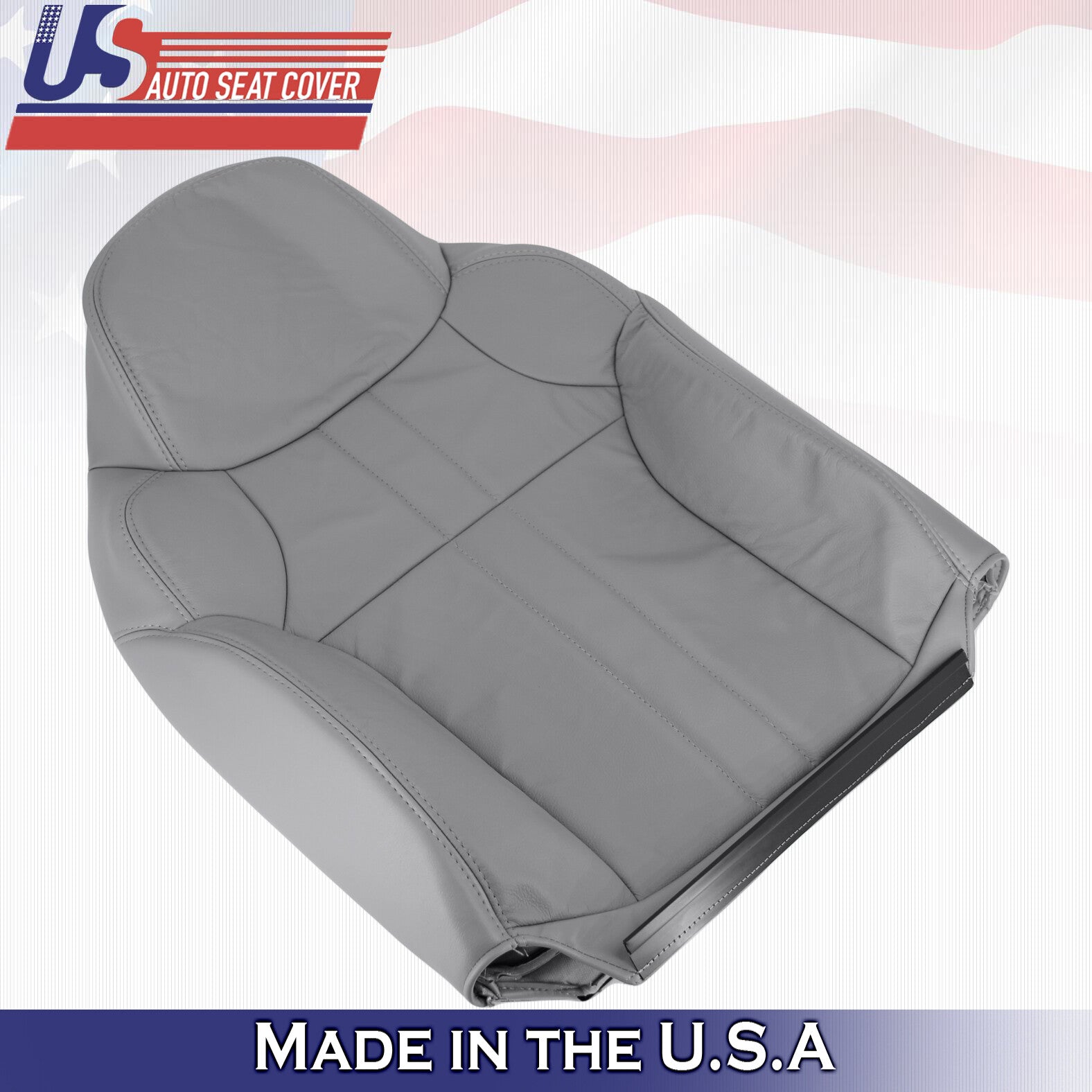 2000 For Ford Excursion XLT Driver Top Bottom & Armrest Leather Seat Covers Gray