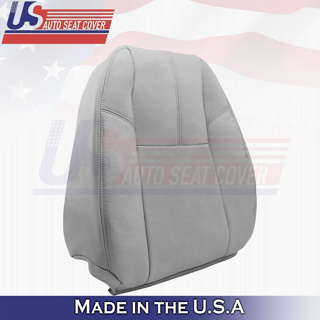 2007 to 2014 For Chevy Silverado Front Set Top &Bottom  Leather Cover Light Gray