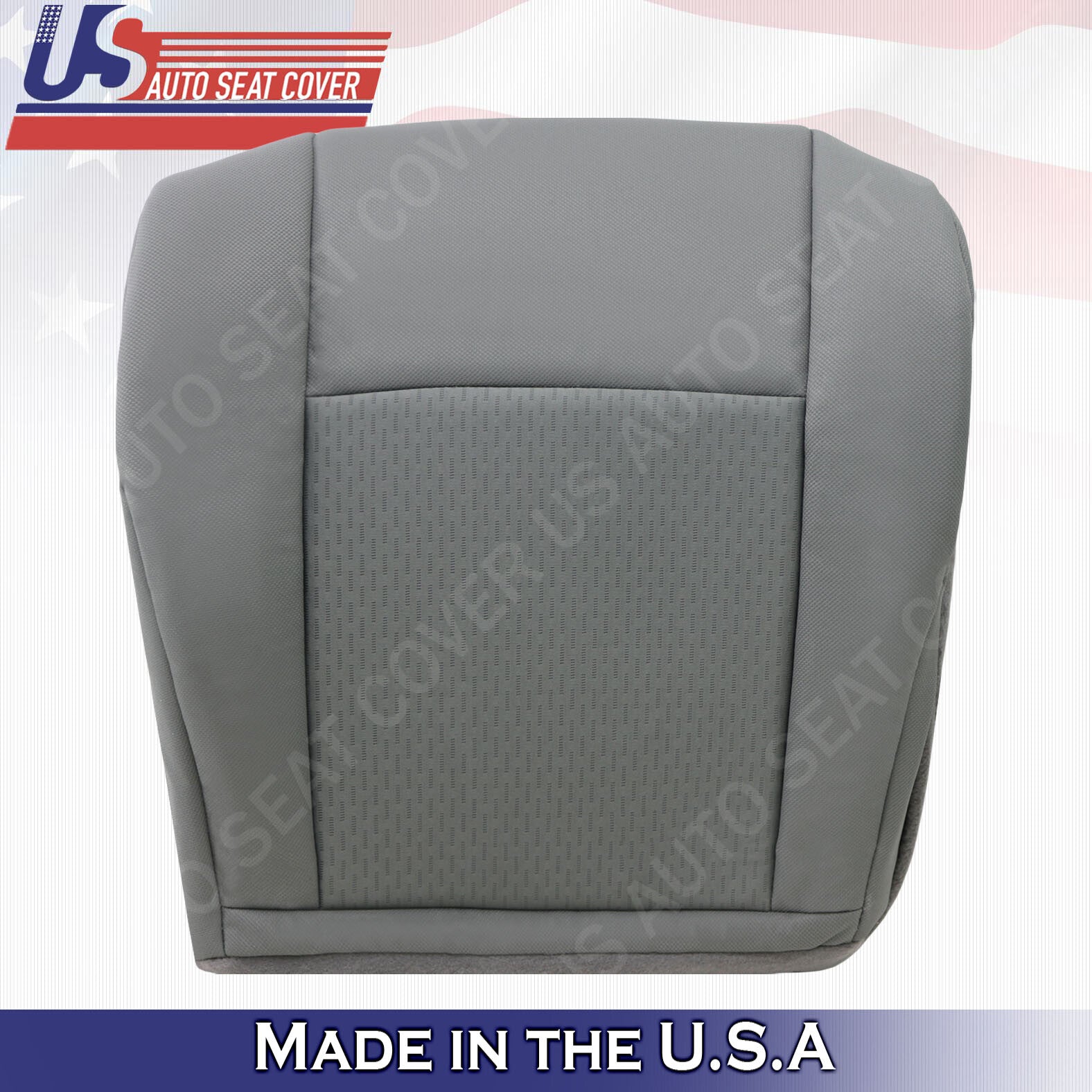 2009 to 2019 Fits Ford E150 Van Driver Bottom Cloth Seat Cover Med. Flint Gray