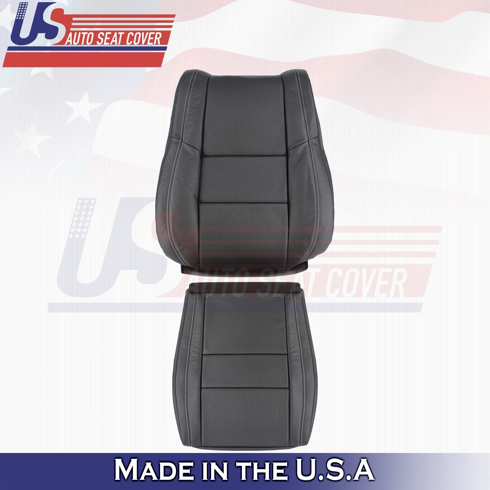 2011 2012 For Jeep Grand Cherokee Limited Driver Top & Bottom Leather Covers BLK