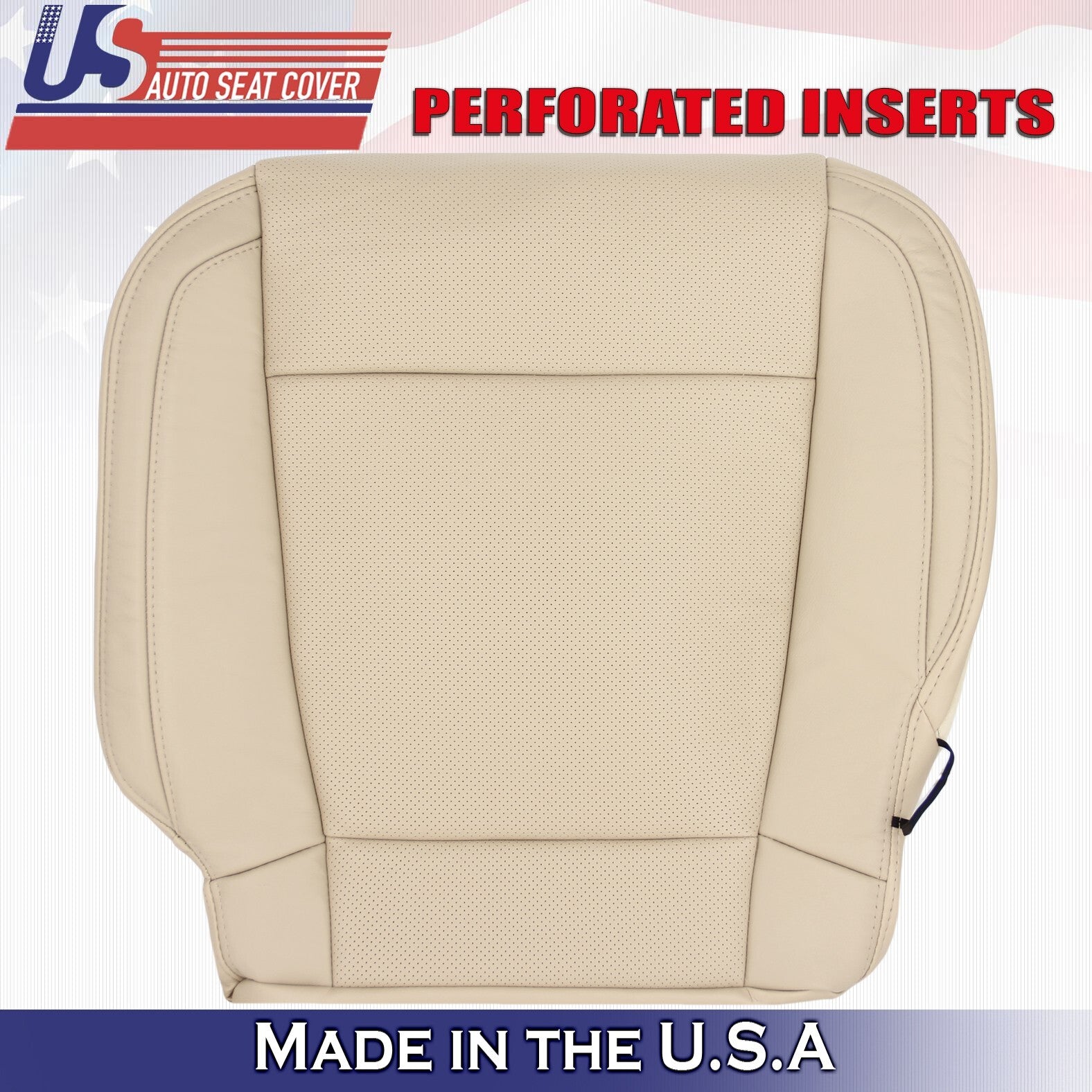 2015 2016 2017 Fits Ford F150 Lariat Passenger Bottom Leather Seat Cover Tan