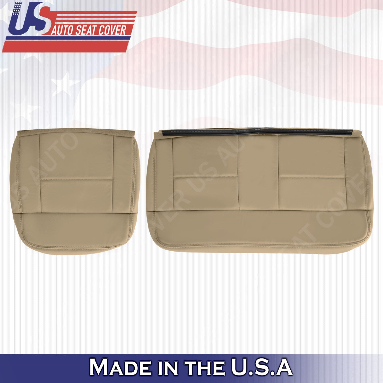 2005 2006 2007 2008 Fits Ford F150 Lariat Rear Bottoms Leather Seat Cover Tan