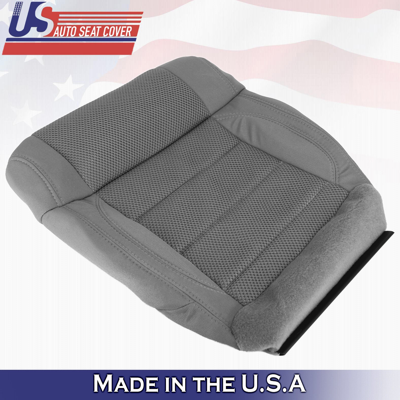 Driver & Passenger Bottom Cloth Seat Cover Gray Fits 2007 Jeep Wrangler