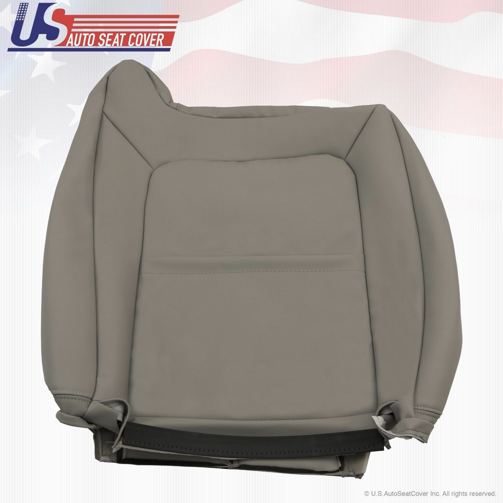 2003 2004 Cadillac Escalade Driver Bottom & Lean Back Leather Seat Covers Gray