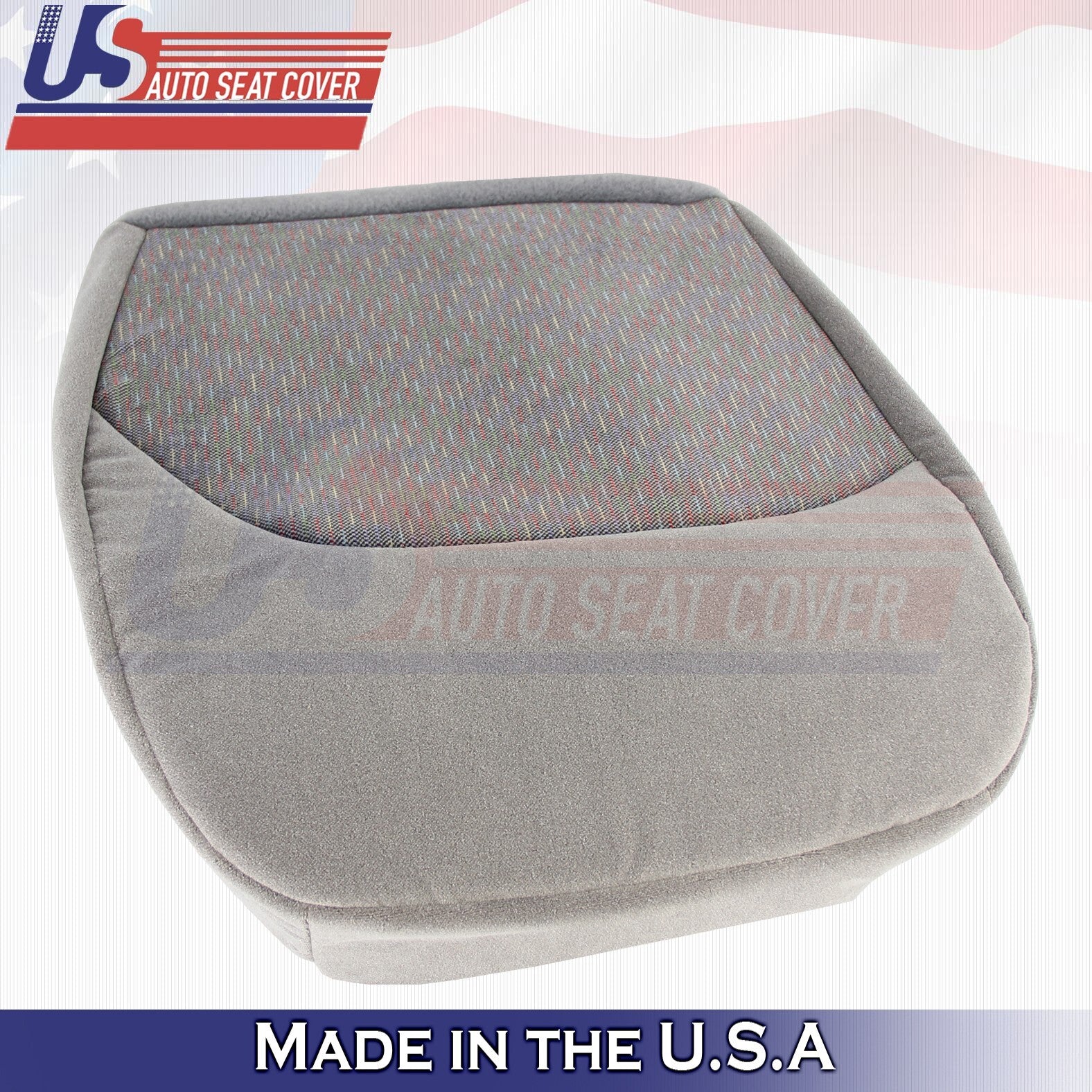 1995 For Ford F150 F250 F350 XLT Passenger Top & Bottom Cloth Seat Covers Gray