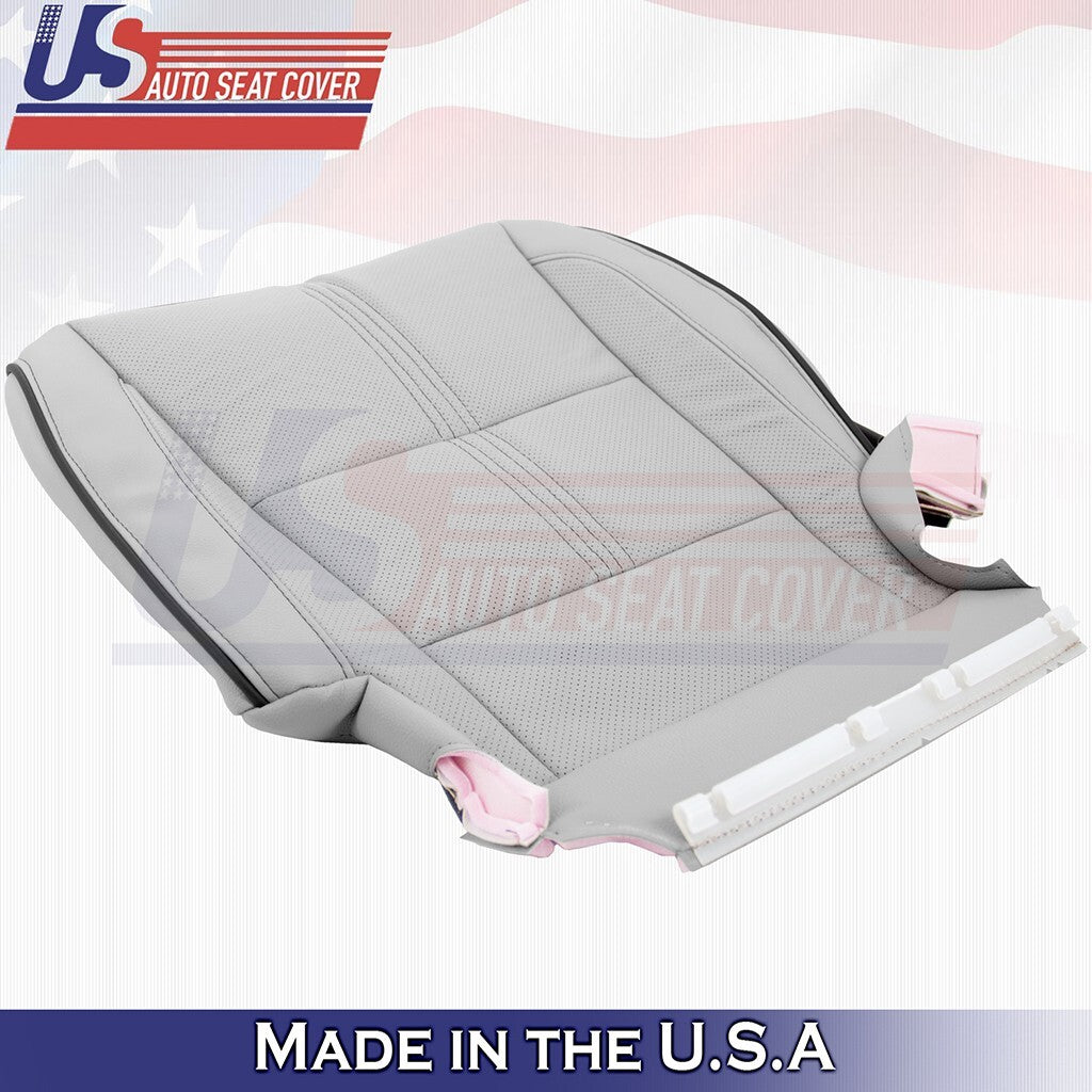 2017 to 2020 For Acura MDX Driver Bottom w/ Perforated Leather Seat Cover Gray
