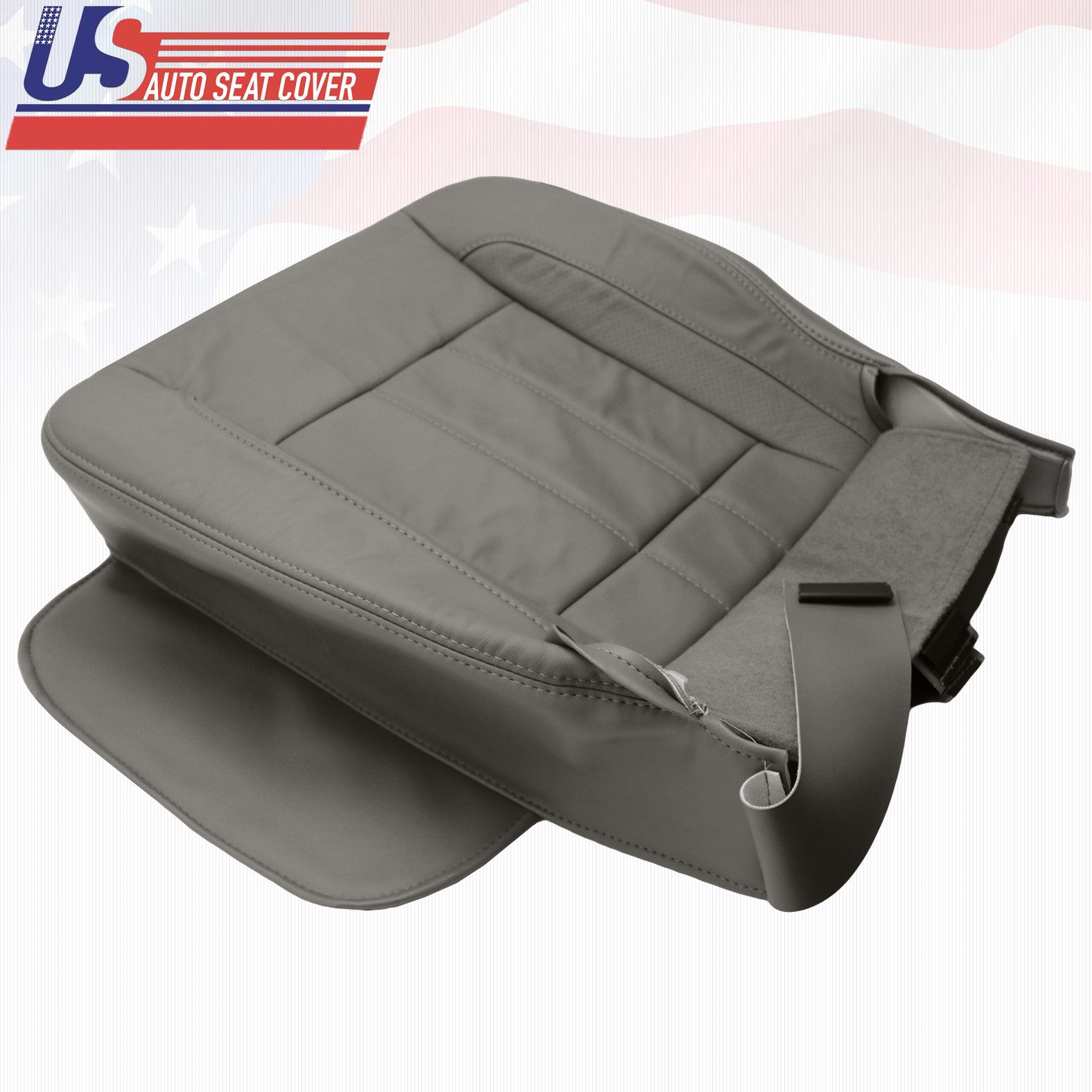 2006 to 2009 Fits Dodge Ram Laramie Driver Bott20om Leather Seat Cover Khaki Tan