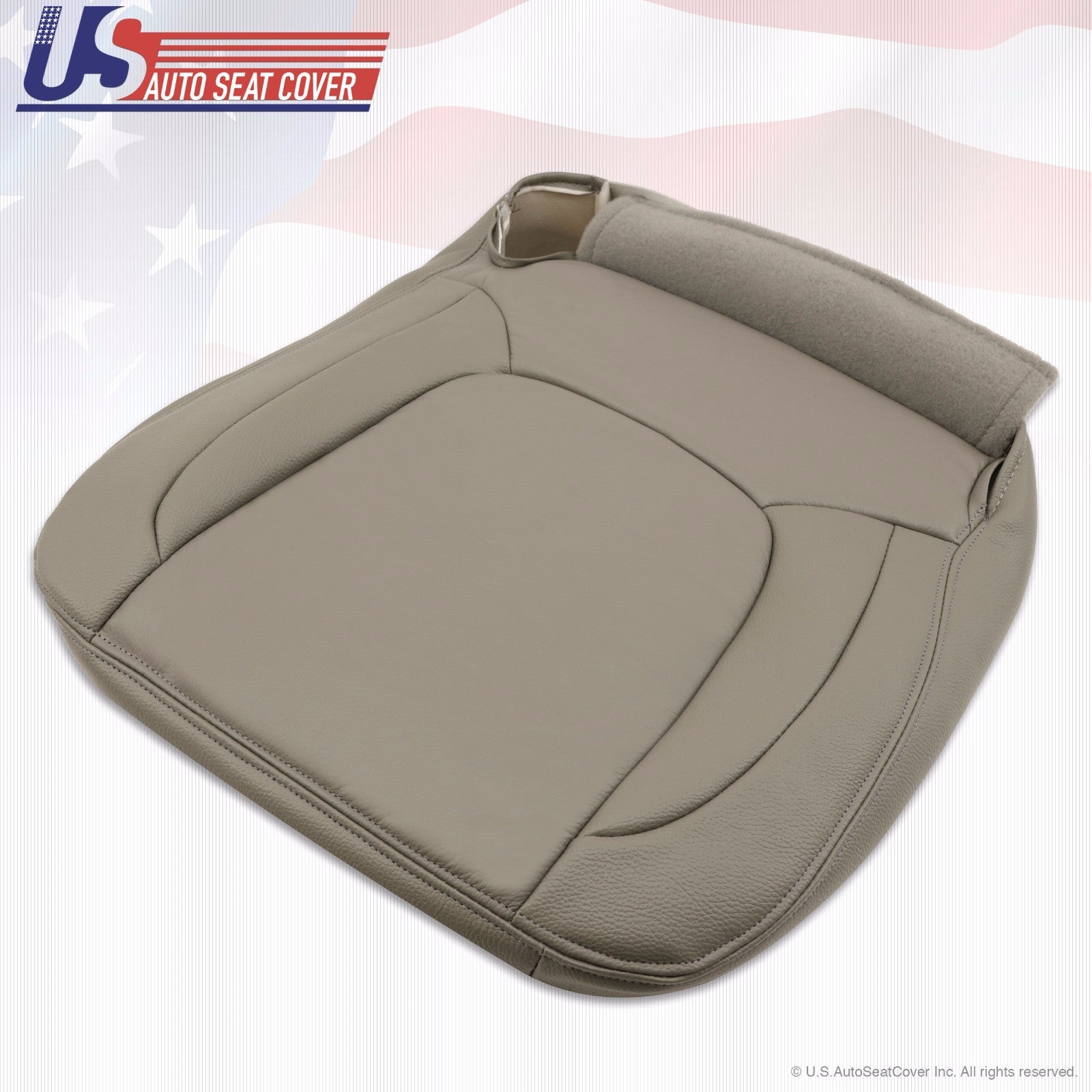 2004 2005 Fits Dodge Ram 1500 Laramie Passenger Bottom Leather Seat Cover Taupe