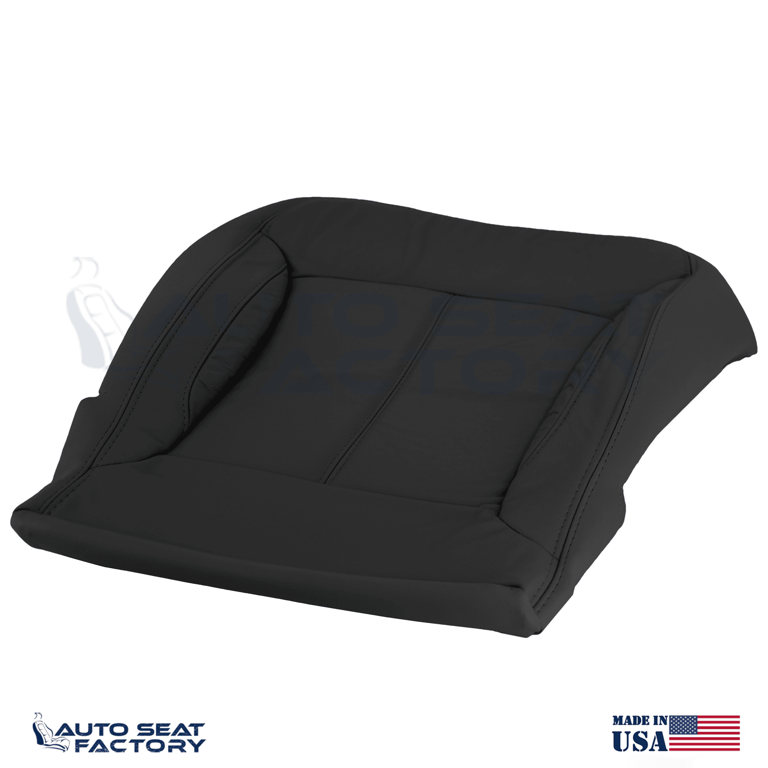 For 2010 - 2013 Buick LaCrosse Left & Right Bottom SOLID Blk Leather Seat Covers