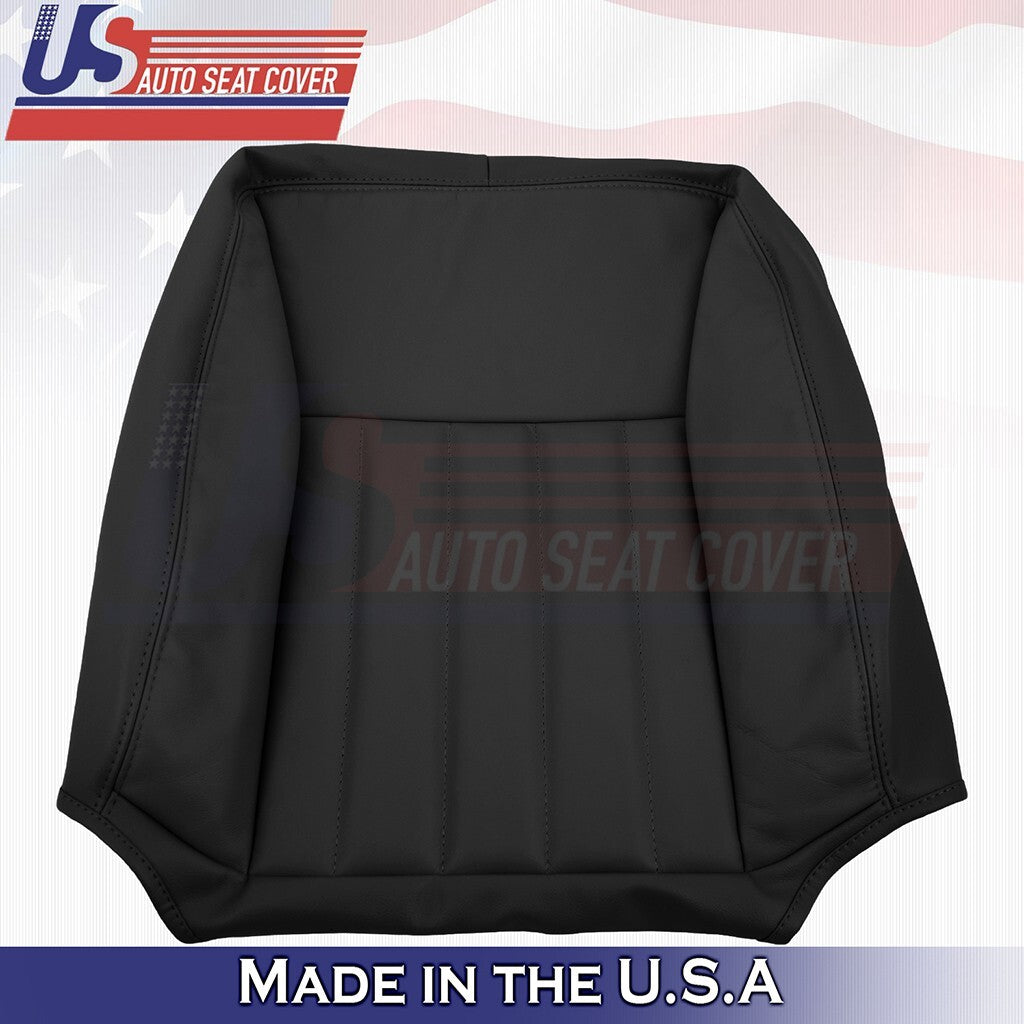 2003 to 2005 Fits Lincoln Town Car Front Set Bottoms &Tops Leather Cover Black
