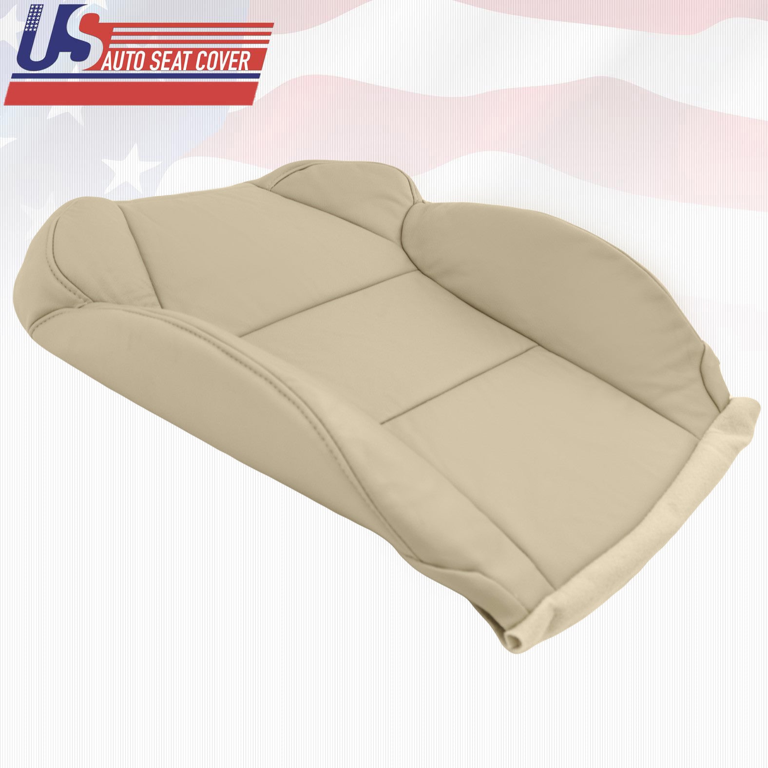Fits 2007 - 2013 Acura MDX Passenger Top & Bottom Genuine Leather Seat Cover TAN