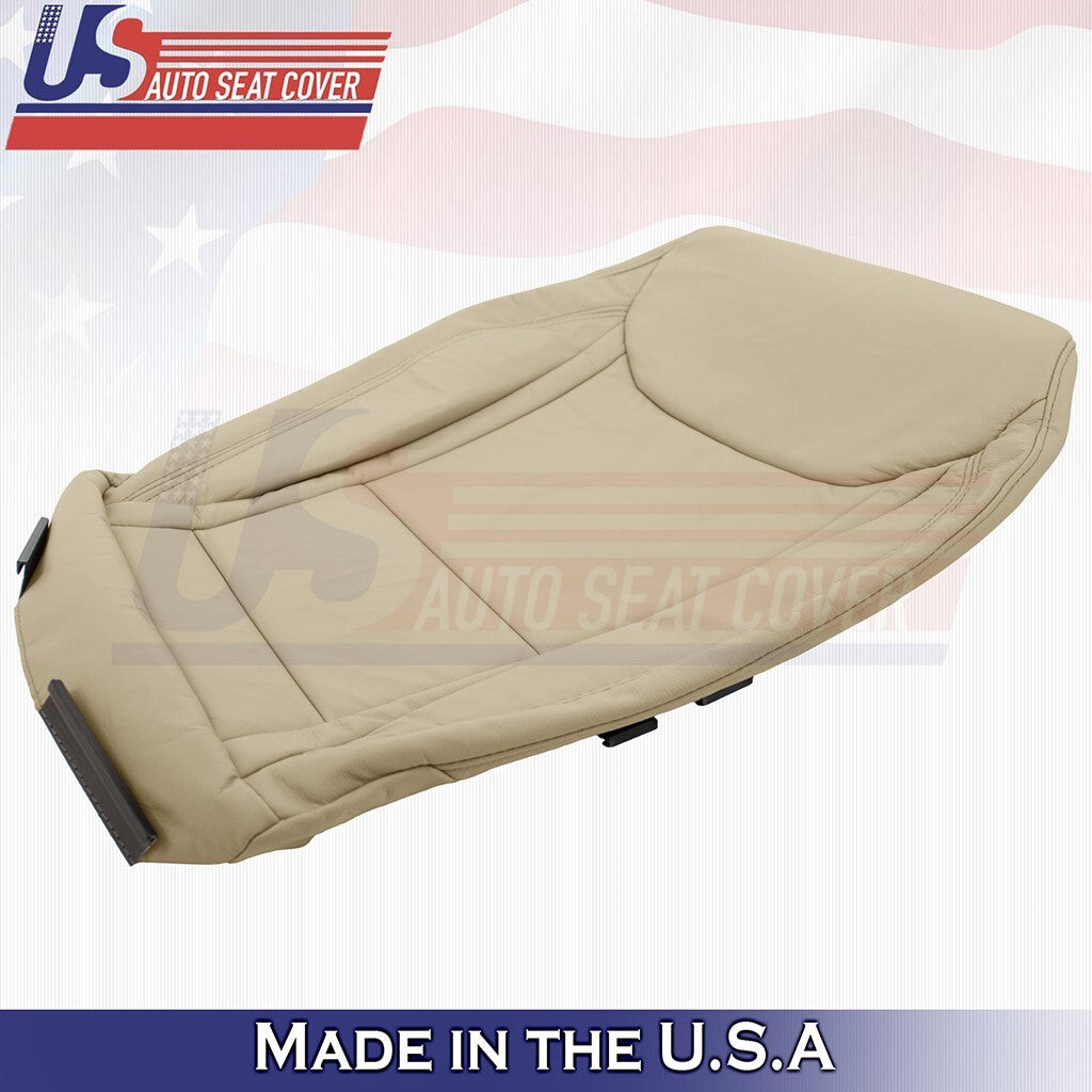 2012-2015 For Tesla Model S Driver & Passenger Bottom Vinyl Seat Cover Tan