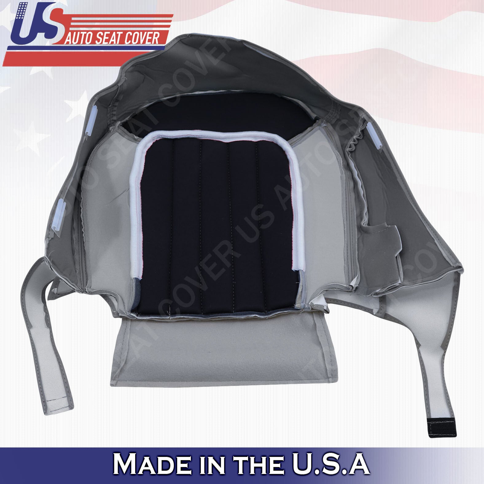 2002 TO 2005 Mercury Mountaineer Passenger Bottom Leather Seat Cover 2-TONE GRAY