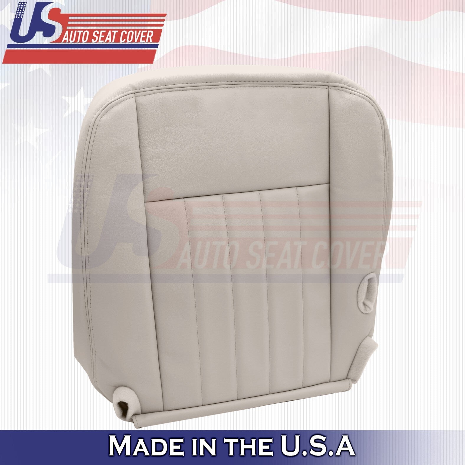2003 to 2005 Fits Lincoln Town Car Driver Bottom & Top Leather Cover Light Tan