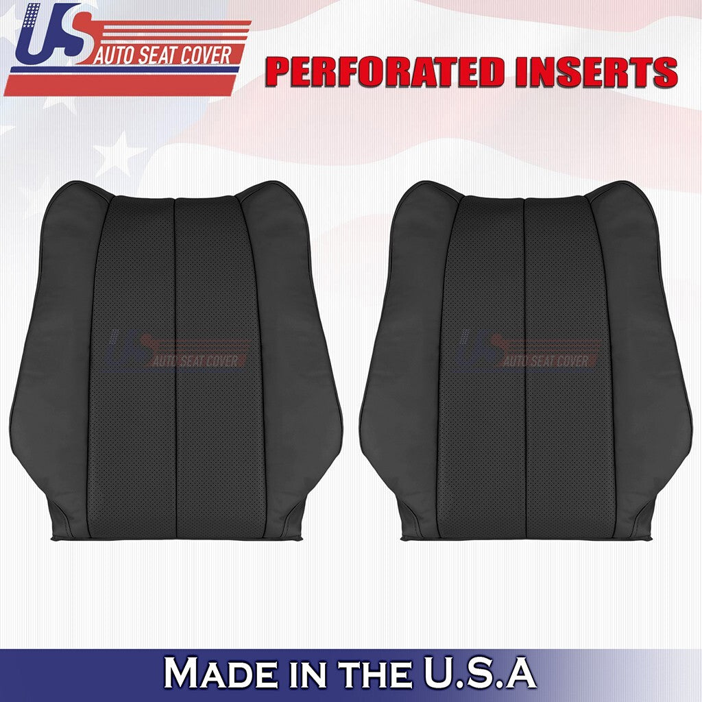 1999-2003 For Toyota Camry Solara Driver & Passenger Tops Leather Cover Blk