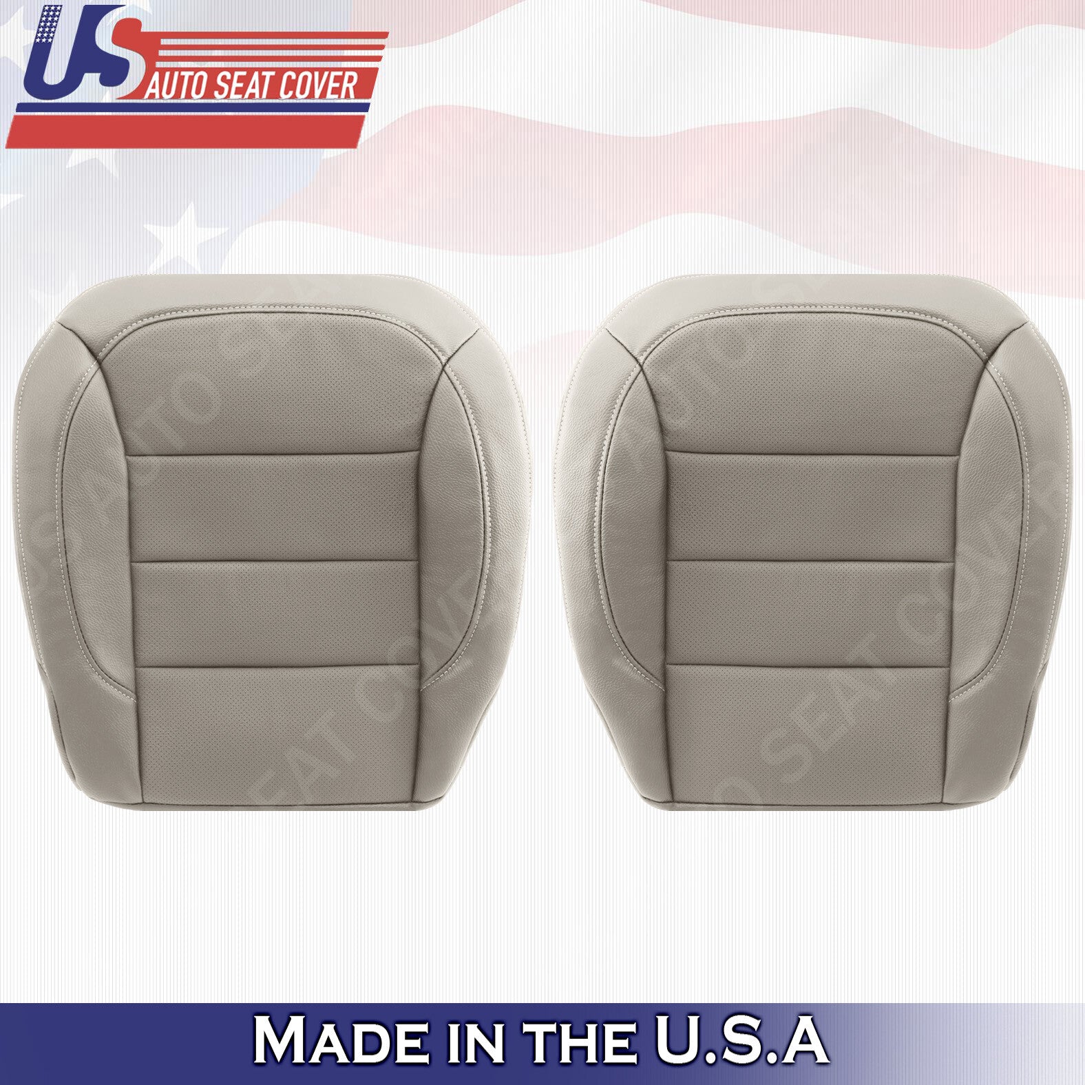 For 2012 2013 2014 Mercedes Benz ML350 Front Bottoms Perf. Leather Cover Gray