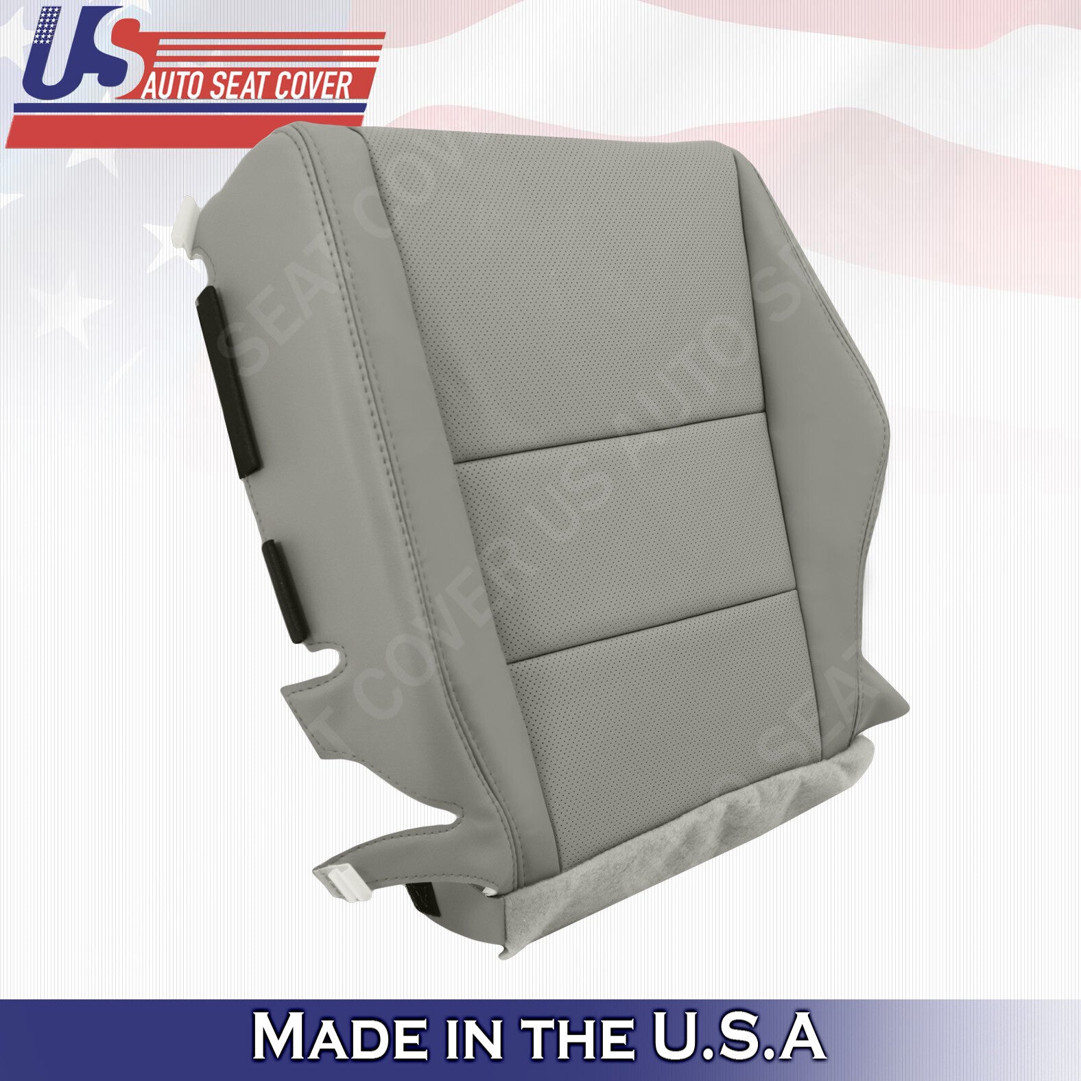 FOR 2007- 2012 Acura RDX DRIVER Bottom PERFORATED LEATHER Seat Cover in GRAY