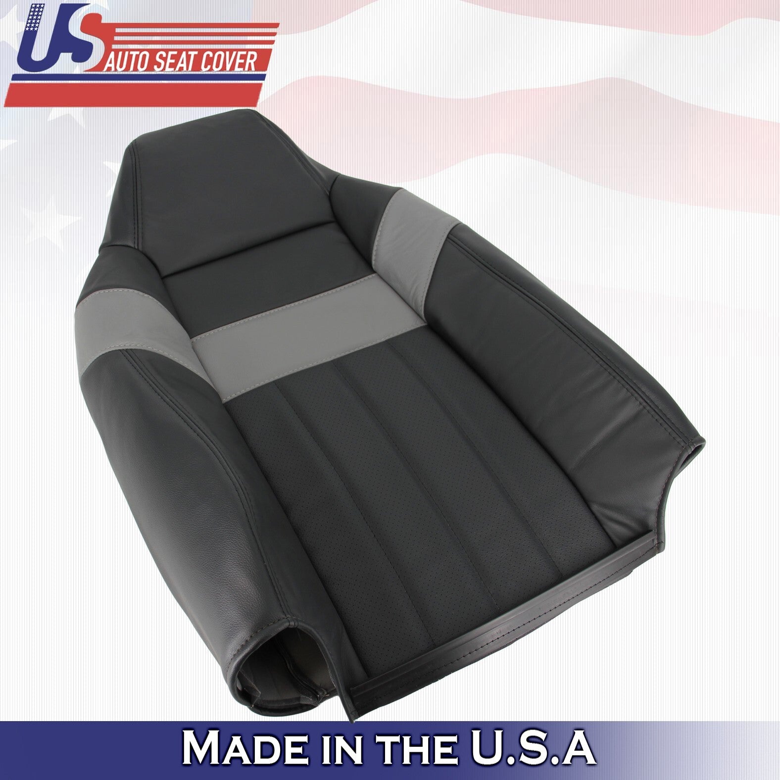 2005 For Ford F250 F350 Harley Davidson Driver Top & Bottom Leather Covers Black