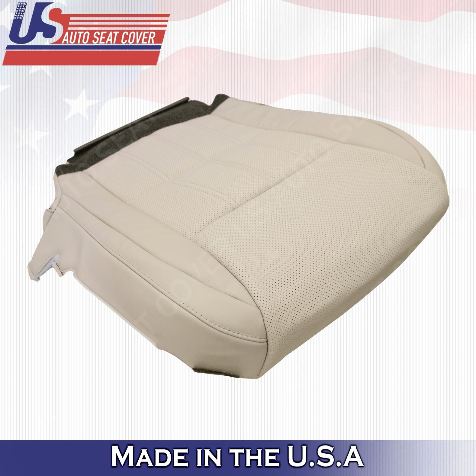 2013 to 2018 For Lexus ES350 Driver Bottom Perforated Leather Seat Cover Tan
