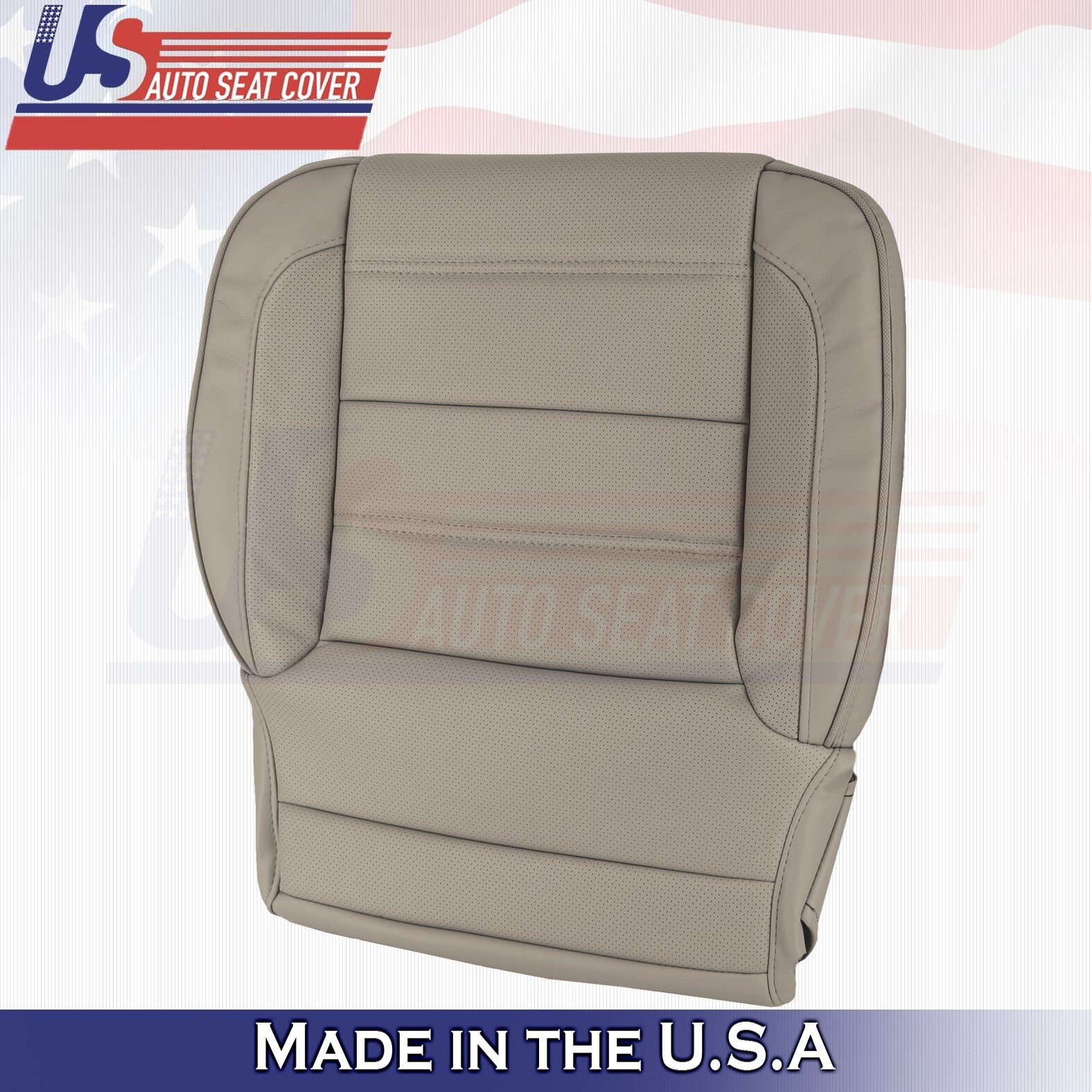 2015 For GMC Yukon Denali Front Passenger Top & Bottom Leather Seat Covers Tan