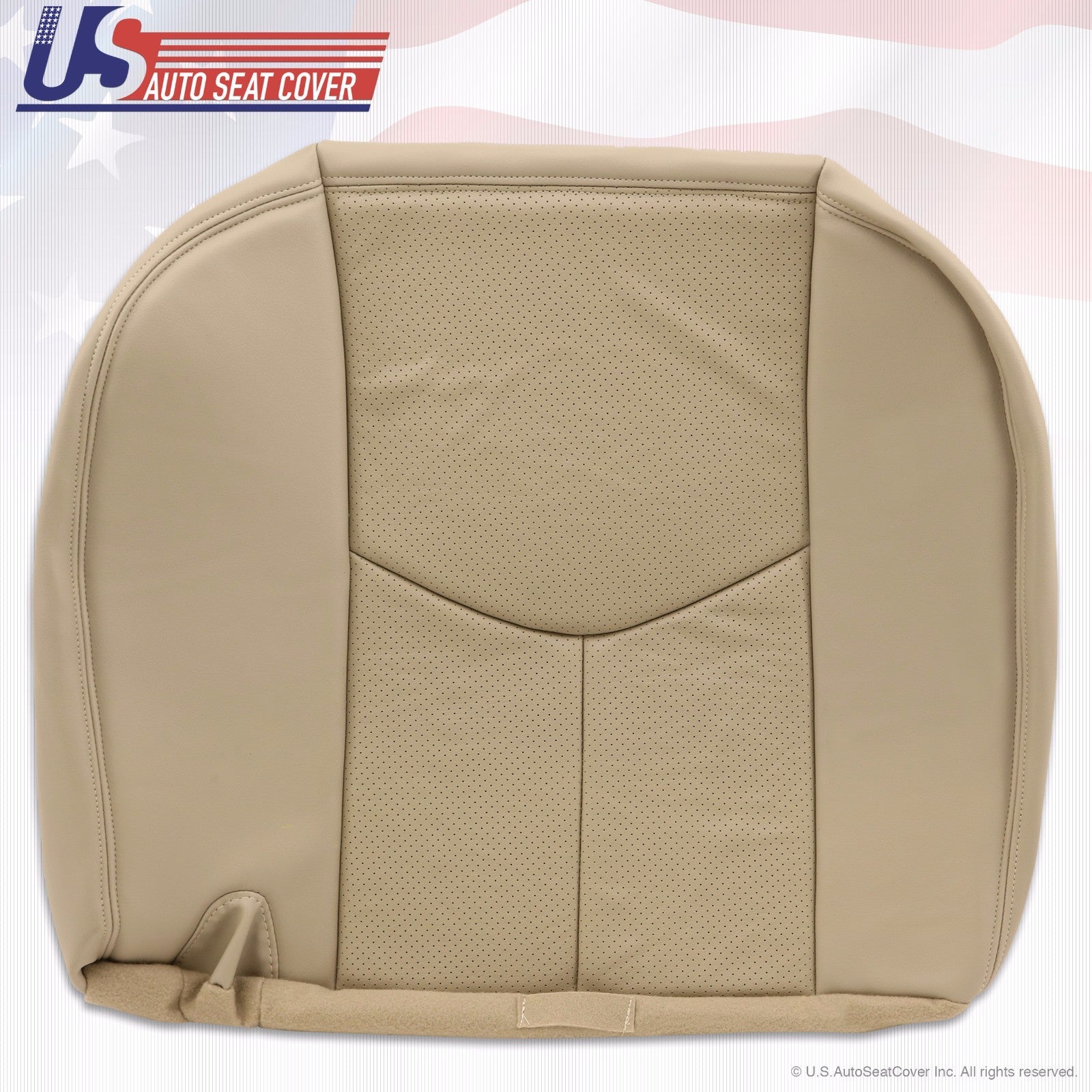 2003 2004 Cadillac Escalade 2nd Row Driver & Passenger Bottom Leather Cover Tan