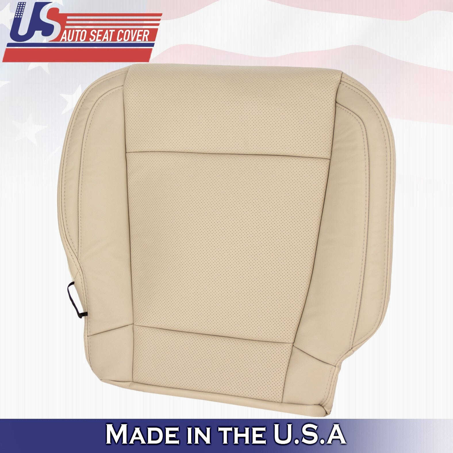 2015 2016 2017 Fits Ford F150 Lariat Driver Bottom Perf Leather Seat Cover Tan