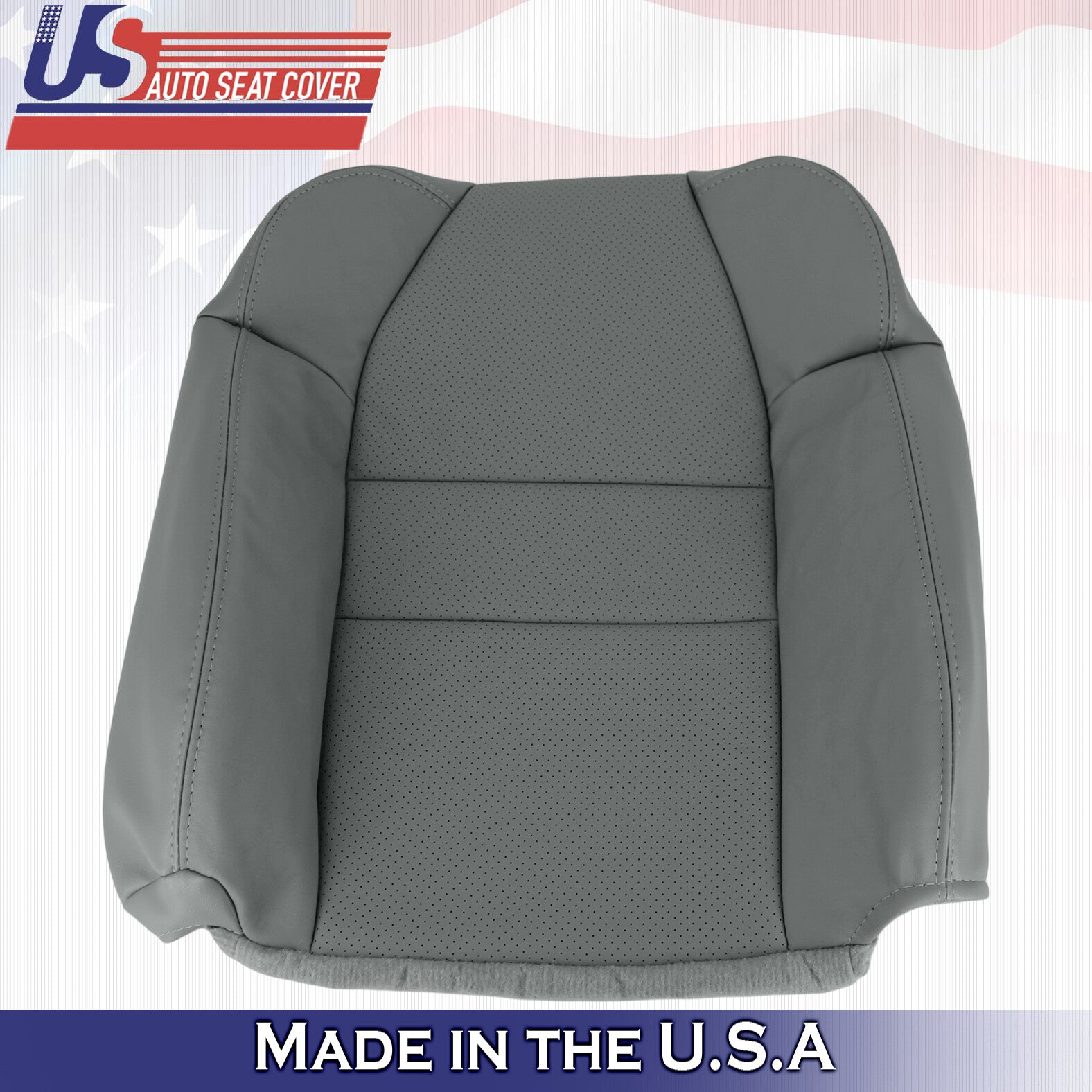 2001 2002 2003 For Acura MDX Driver Side Top & Bottom Leather Seat Covers Gray