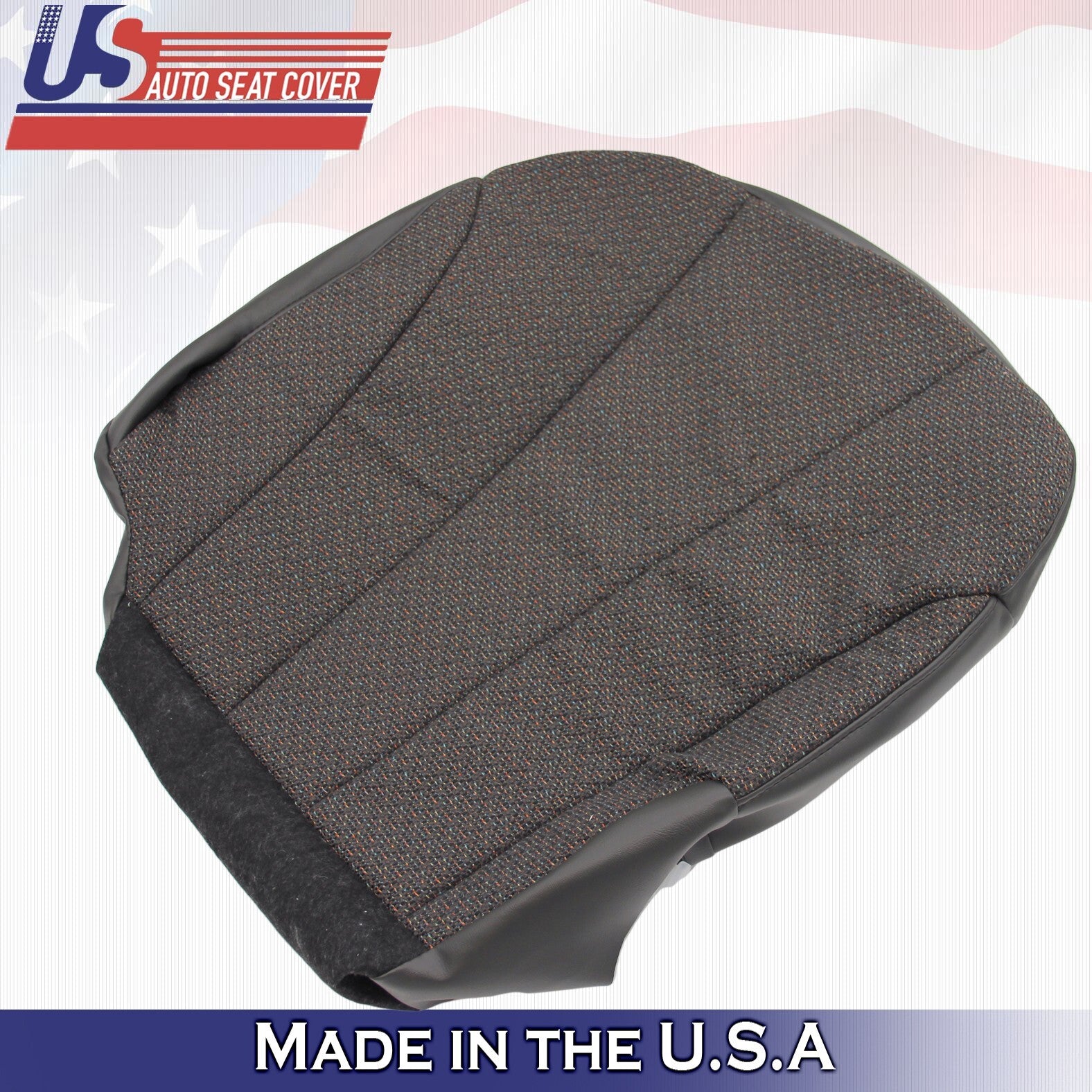 1999-2002 Fits Chevy Silverado WT Cloth Passenger Top & Bottom Seat Covers Gray