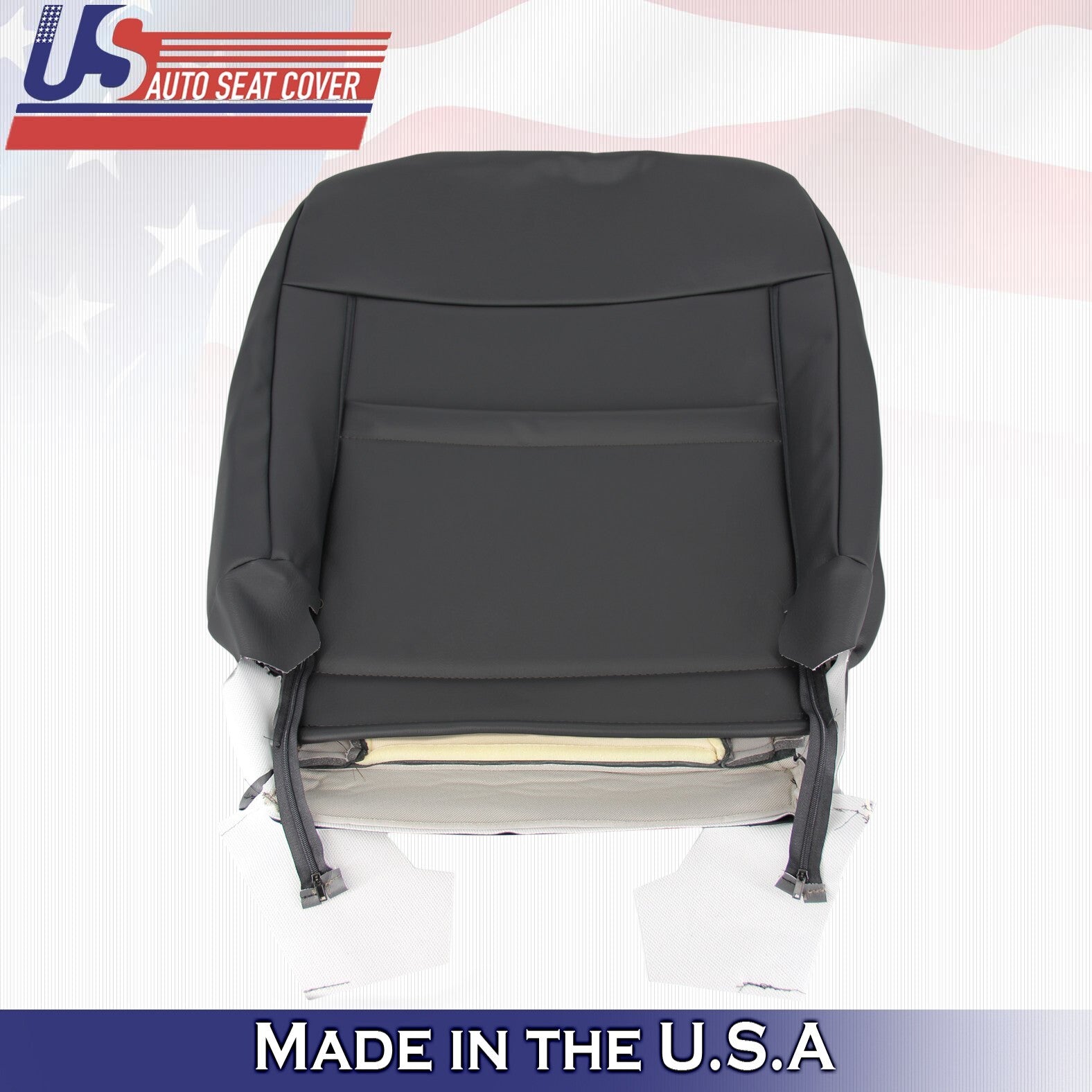2005 to 2015 For Nissan Armada Titan Passenger Side Top Leather Seat Cover Black