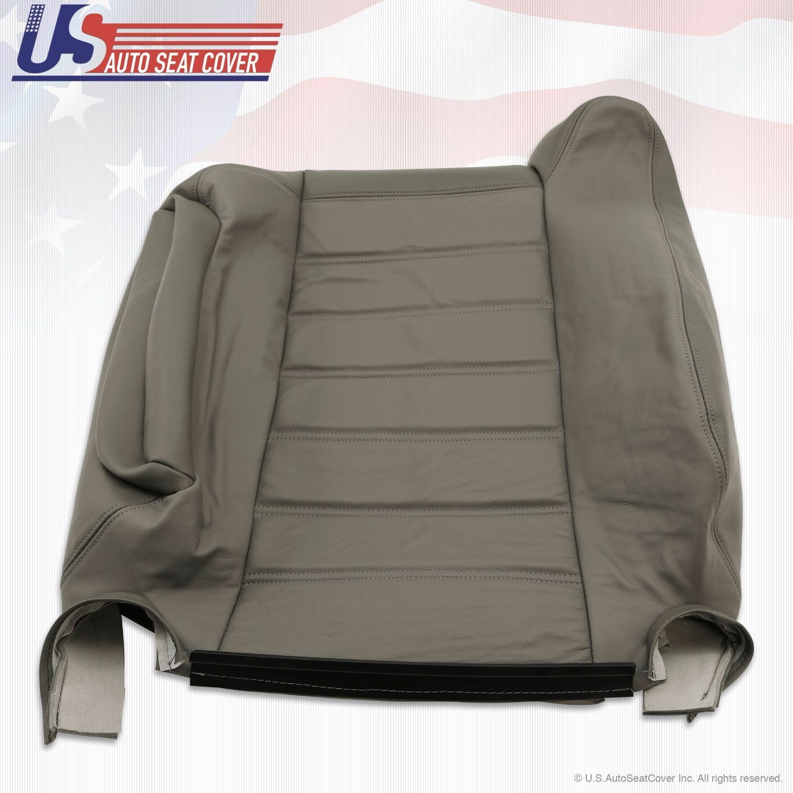2003 to 2007 Hummer H2 Driver Side top Back Synthetic Leather Seat Cover Gray