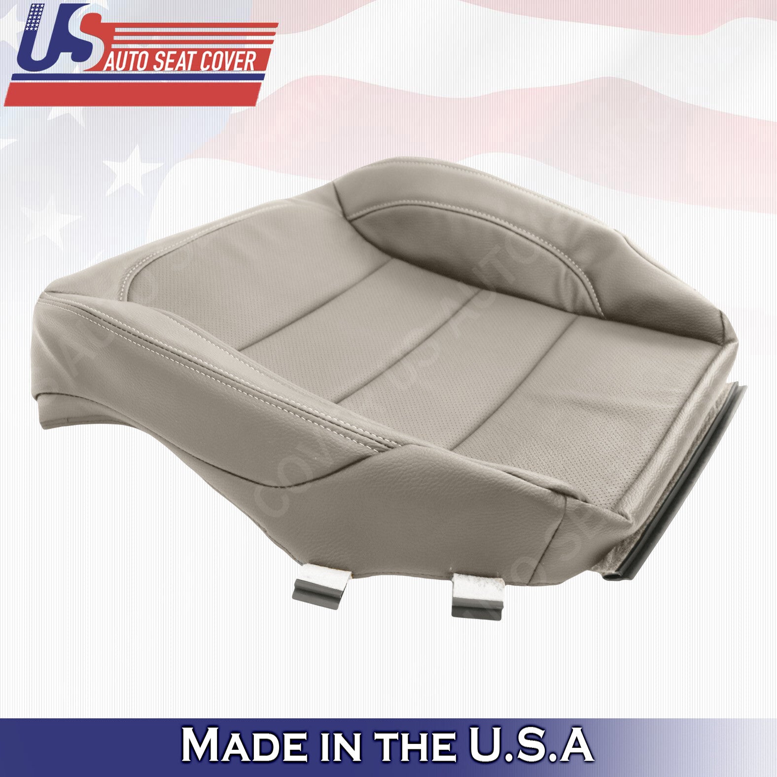 For 2012 2013 2014 Mercedes Benz ML350 Front Bottoms Perf. Leather Cover Gray